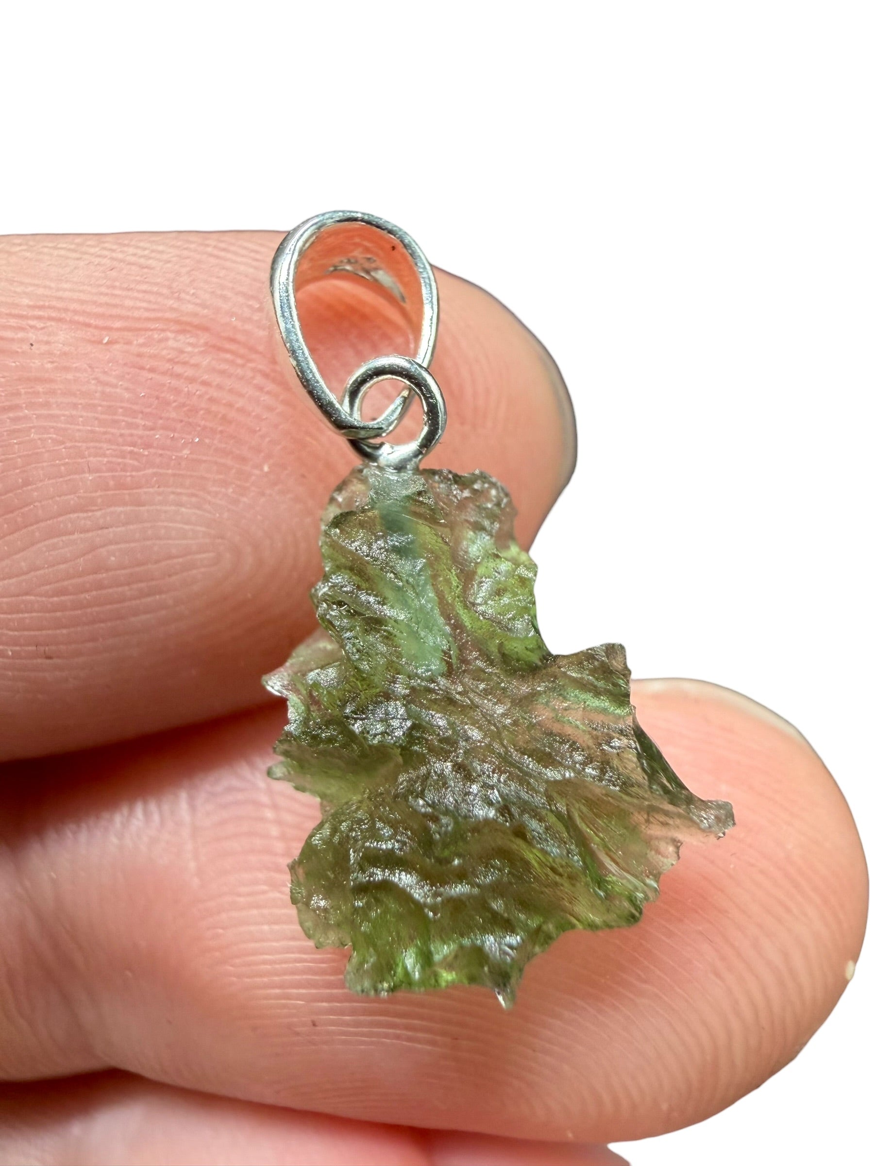 Silver moldavite pendant 0,8g - SP/V880
