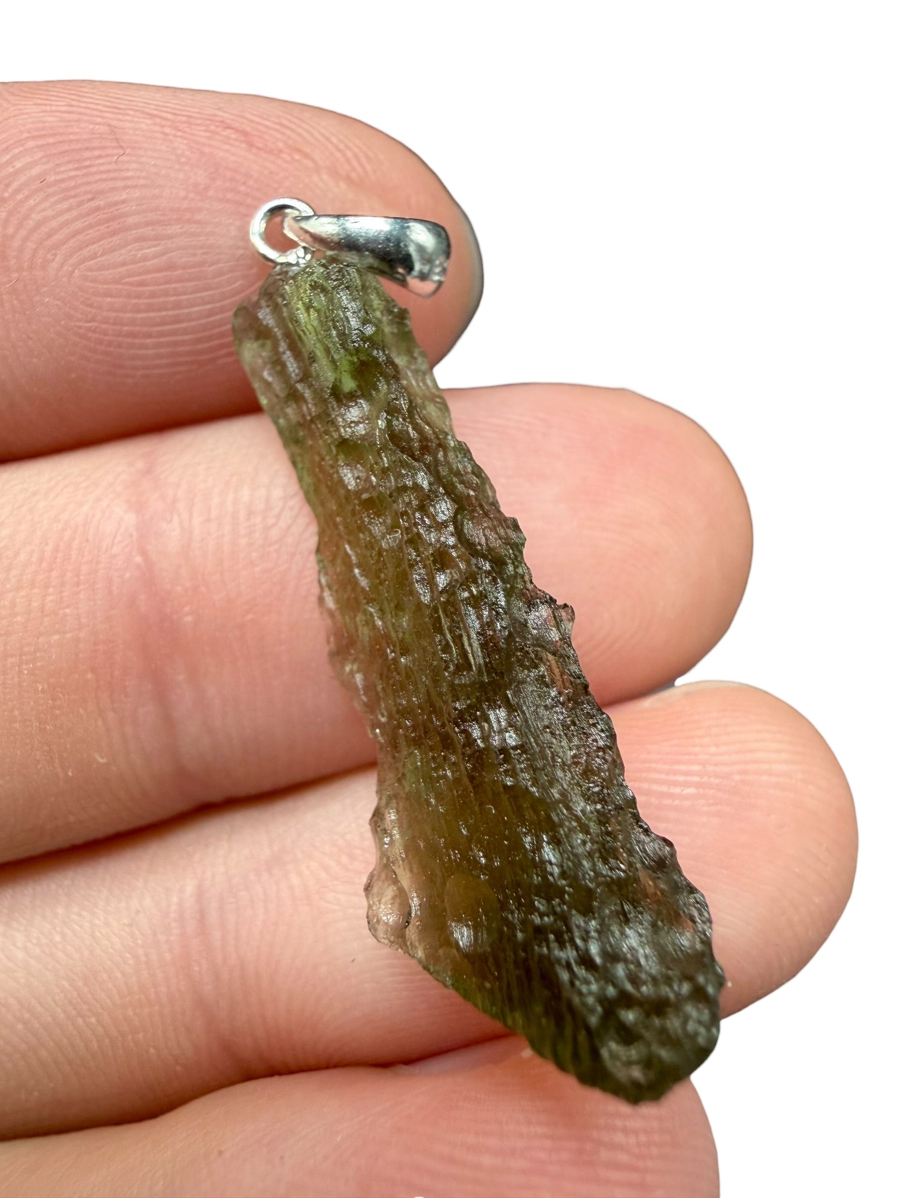 Silver moldavite pendant 2,1g - SP/V884