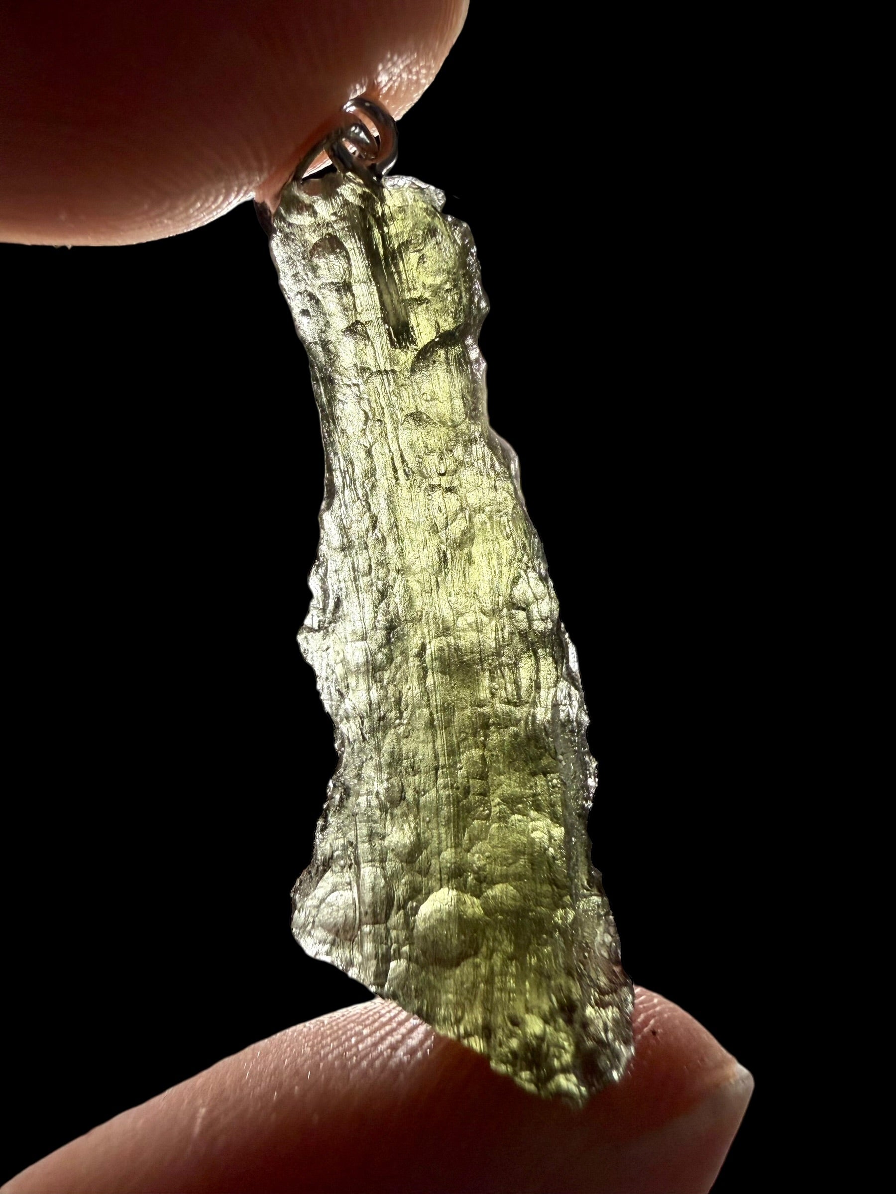 Silver moldavite pendant 2,1g - SP/V884