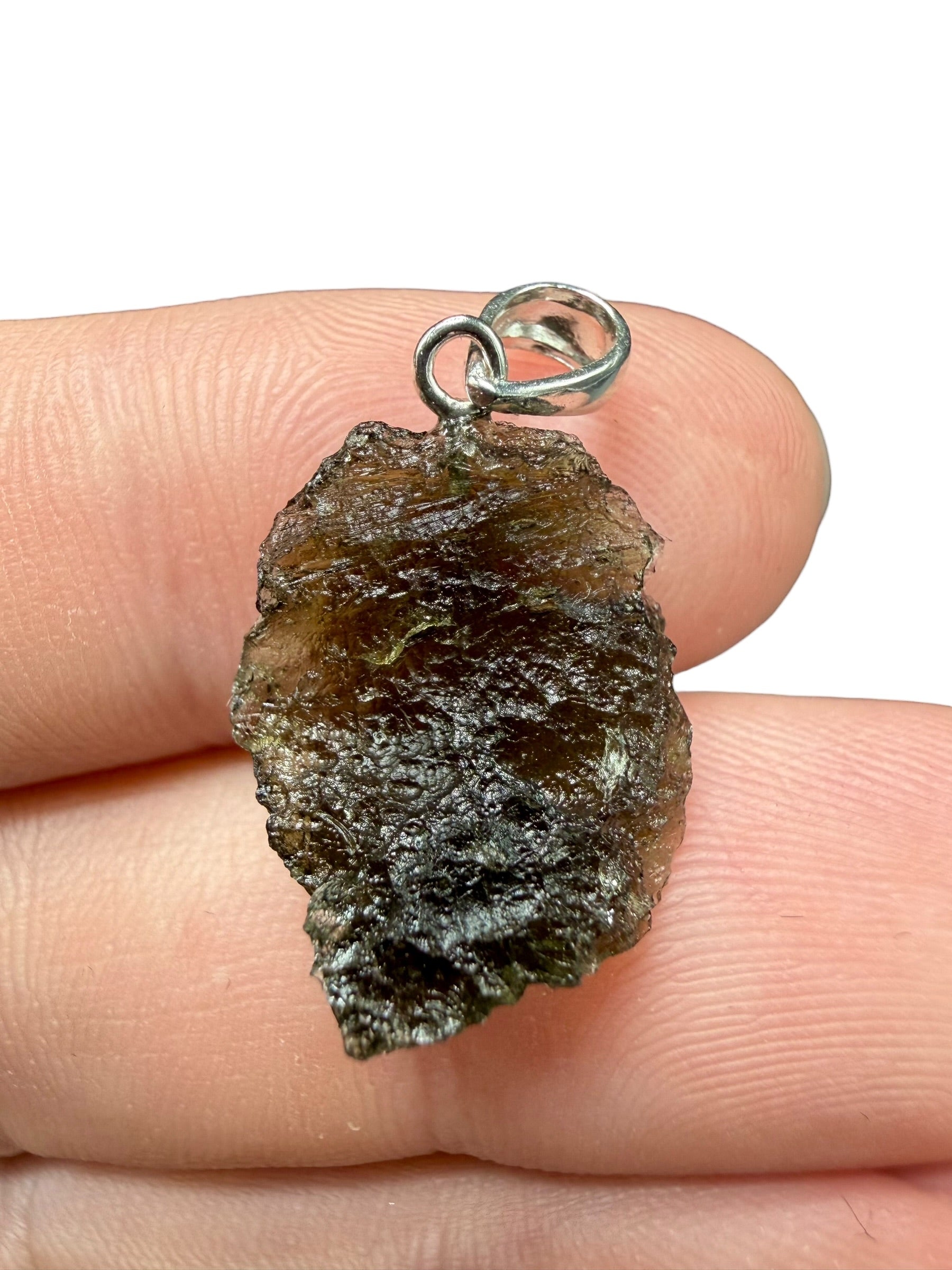 Silver moldavite pendant 1,8g - SP/V888