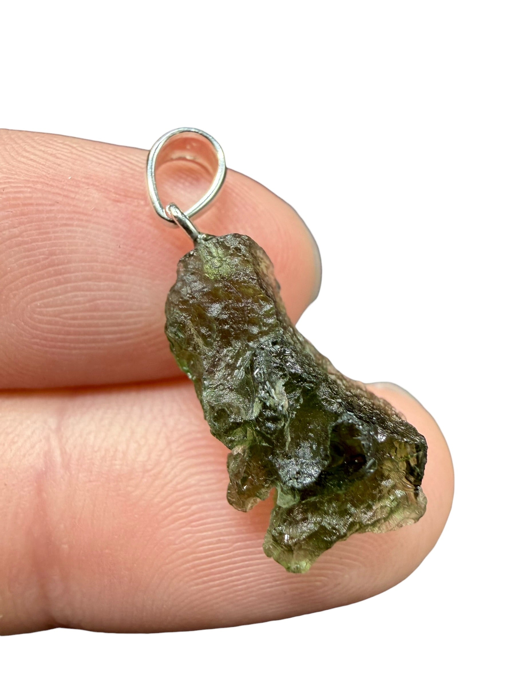 Silver moldavite pendant 1,7g - SP/V889