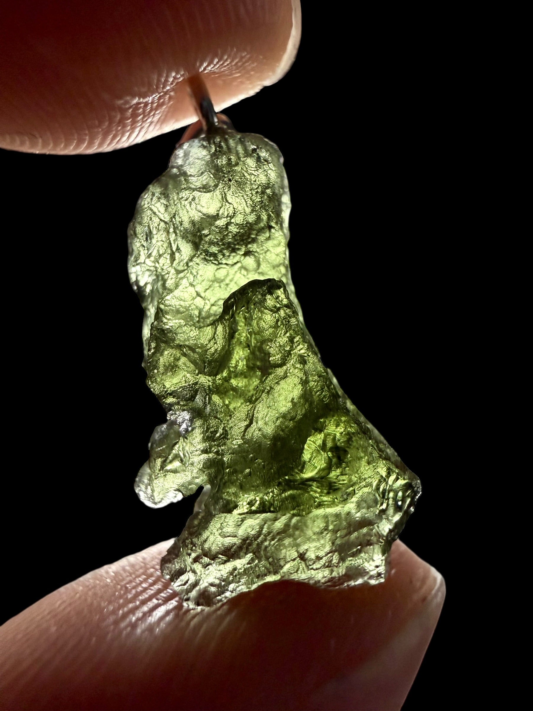 Silver moldavite pendant 1,7g - SP/V889