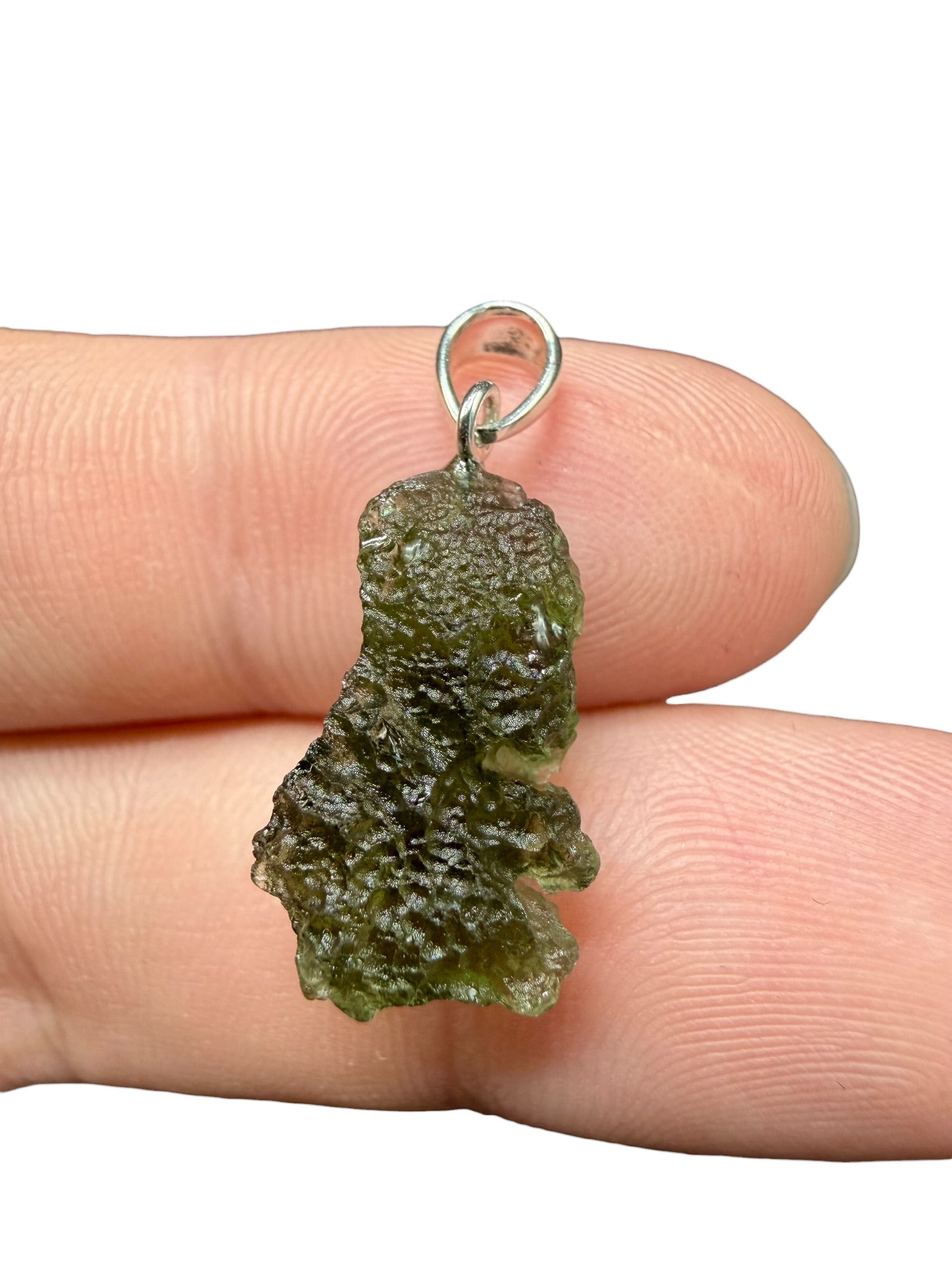 Silver moldavite pendant 1,7g