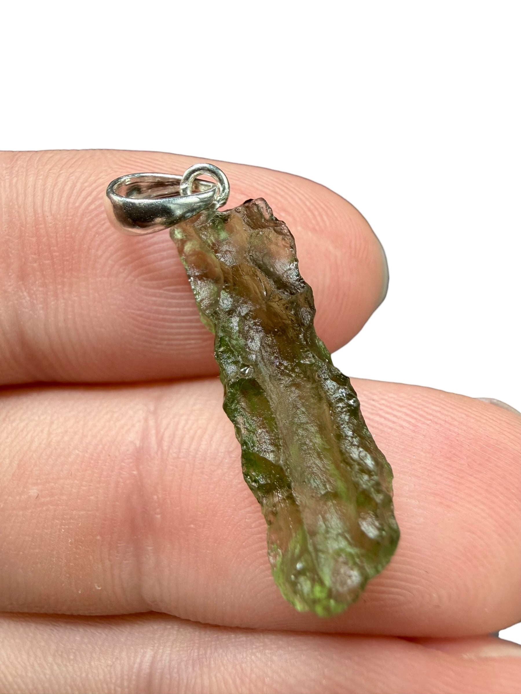 Silver moldavite pendant 1,2g - SP/V890