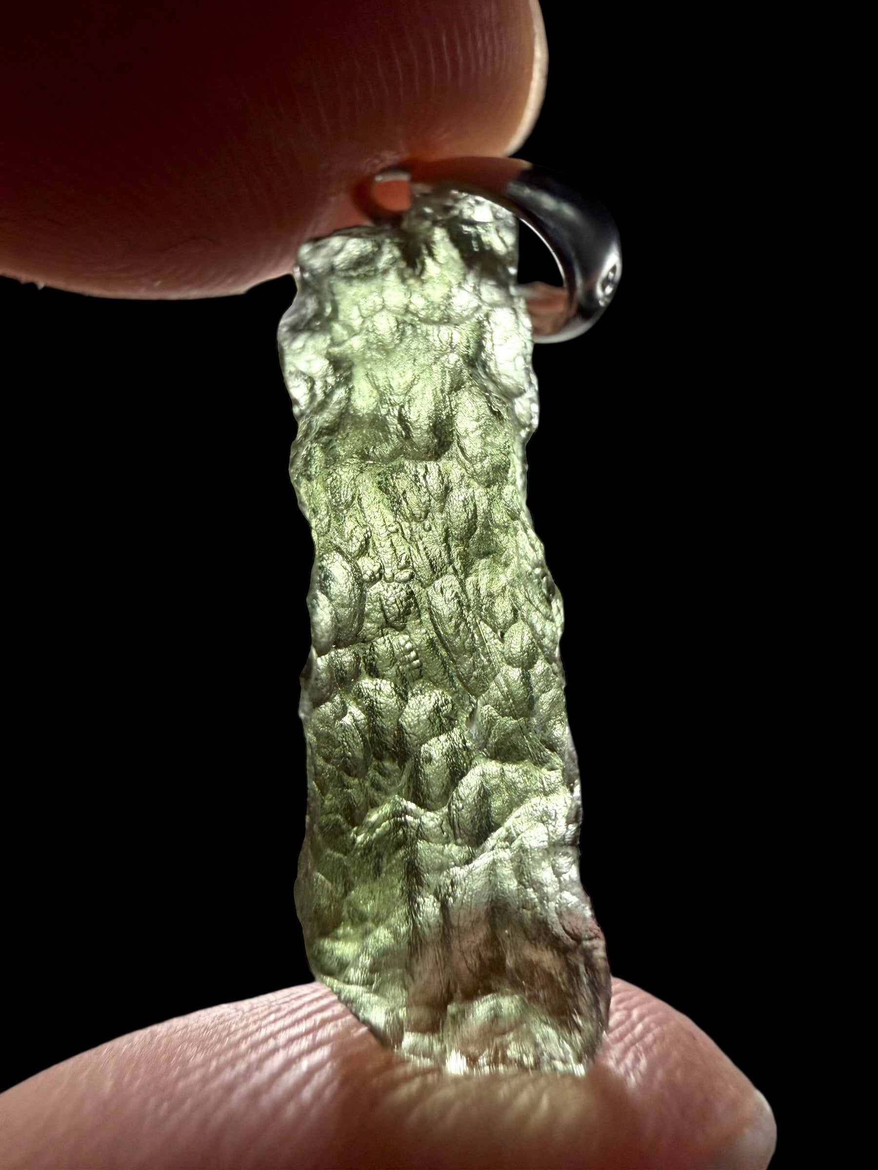 Silver moldavite pendant 1,2g - SP/V890
