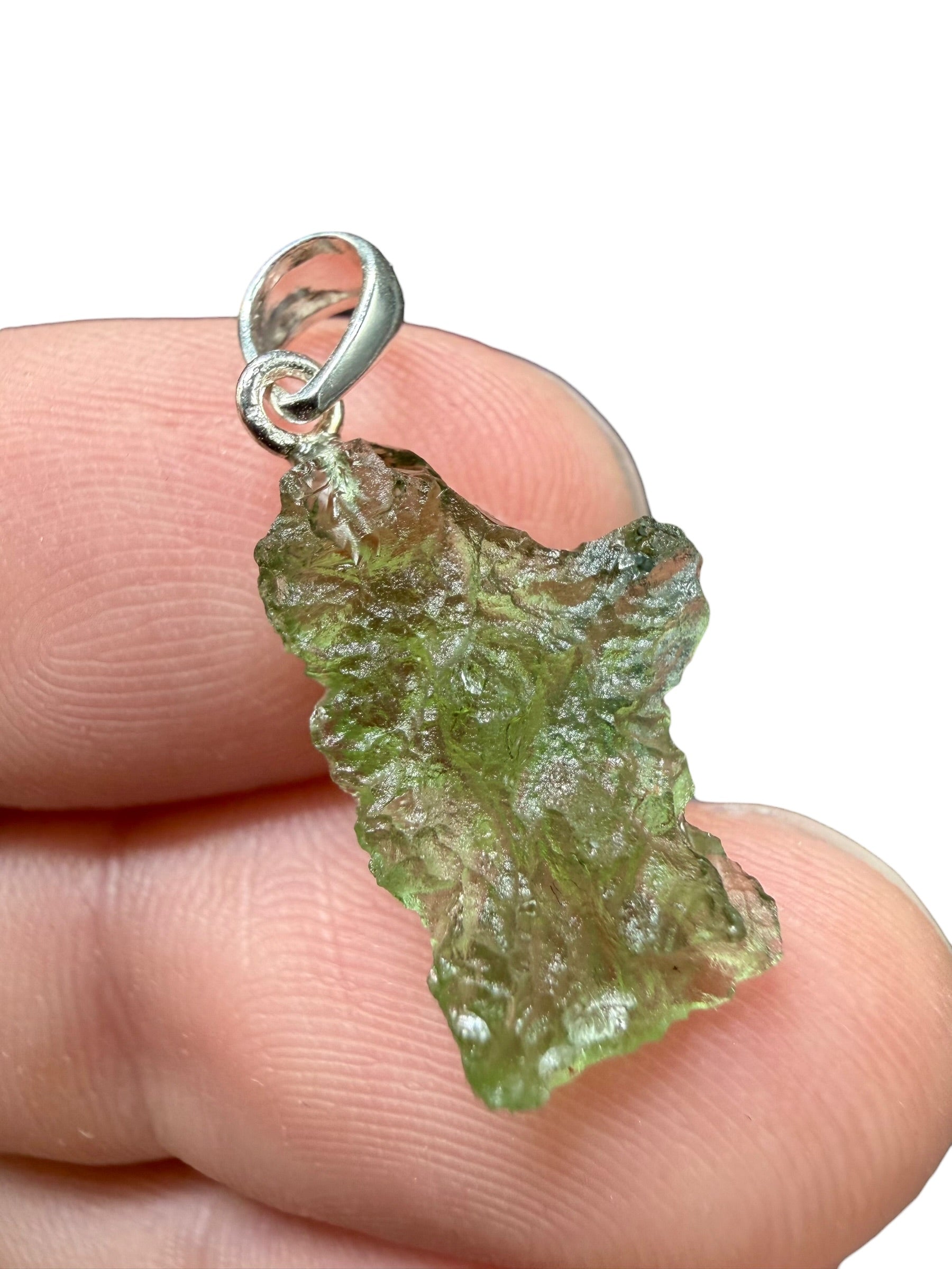 Silver moldavite pendant 1g - SP/V894