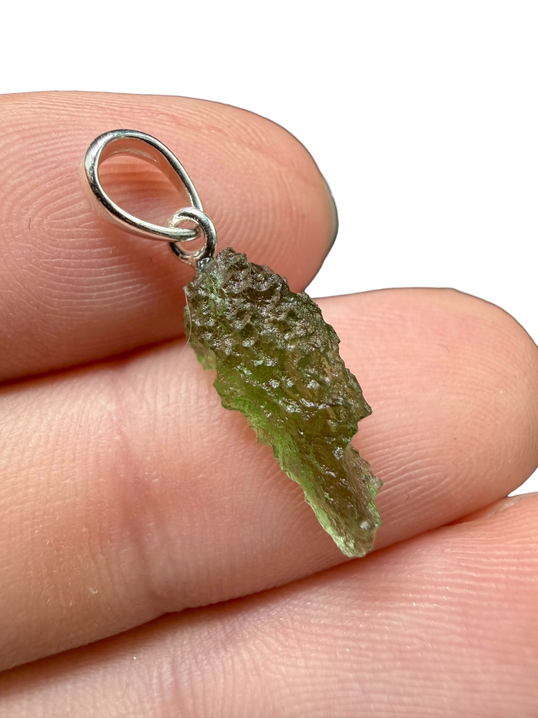 Silver moldavite pendant 0,7g - SP/V895