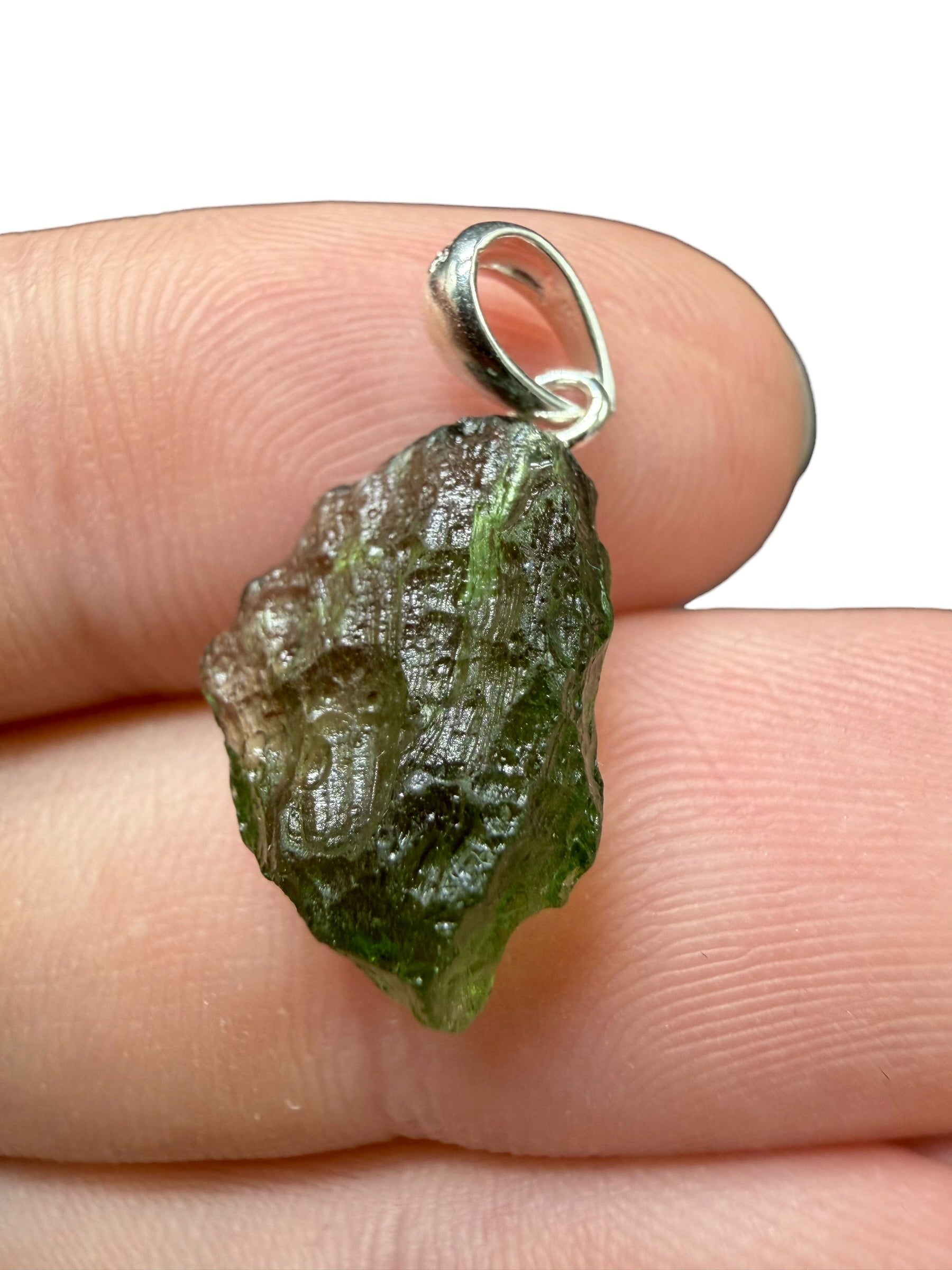 Silver moldavite pendant 1,3g - SP/V896