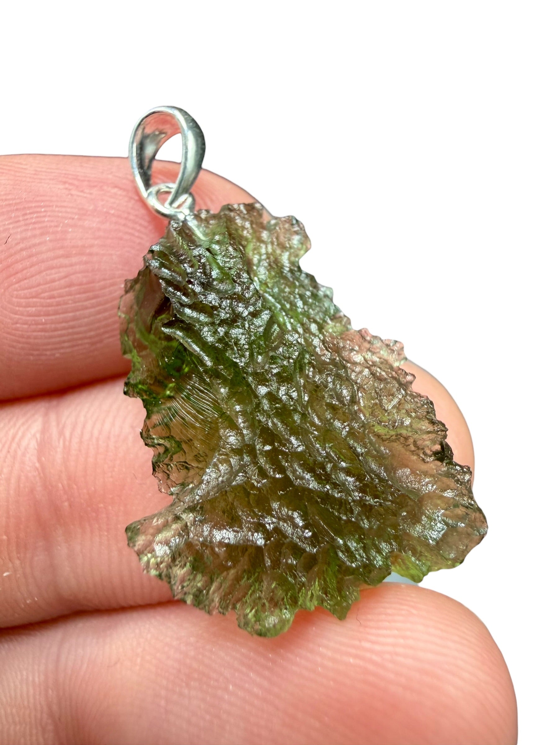 Silver moldavite pendant 2,8g - SP/V903