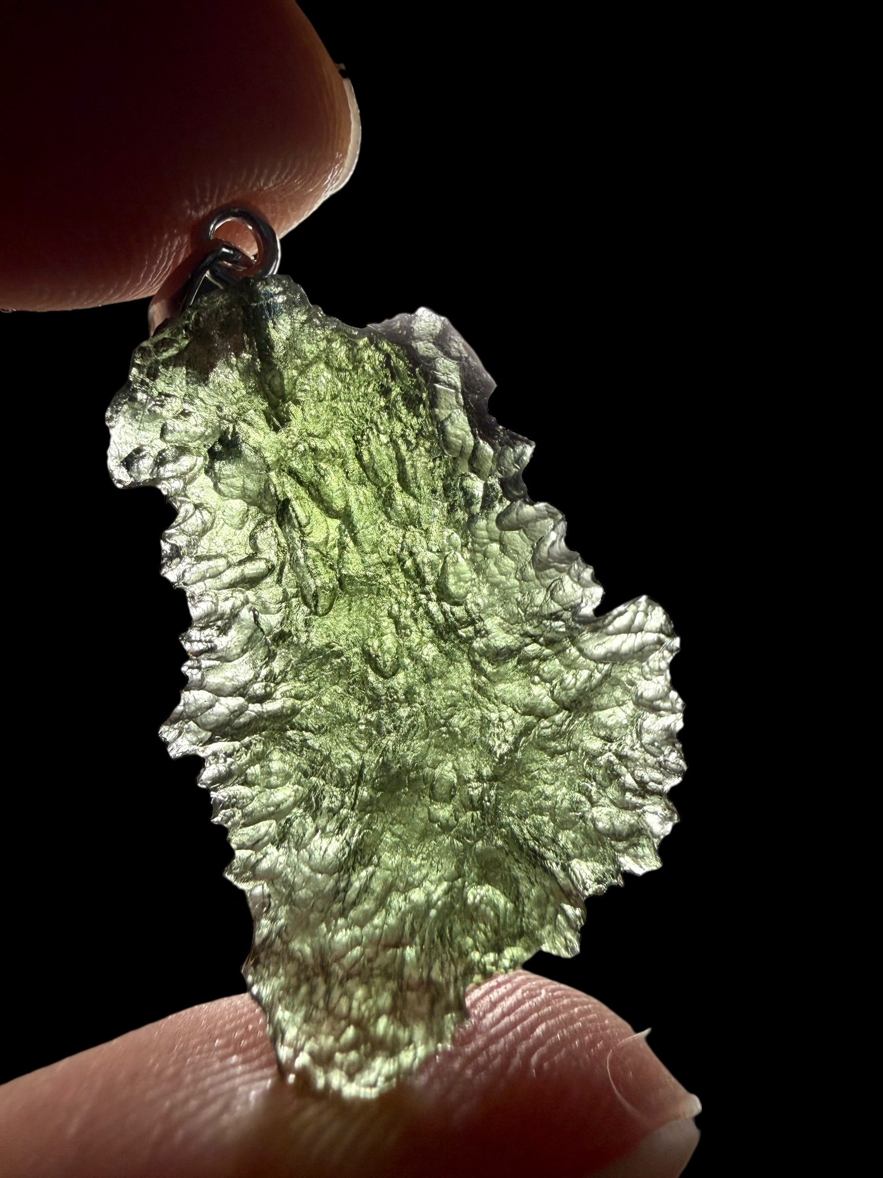 Silver moldavite pendant 2,8g - SP/V903
