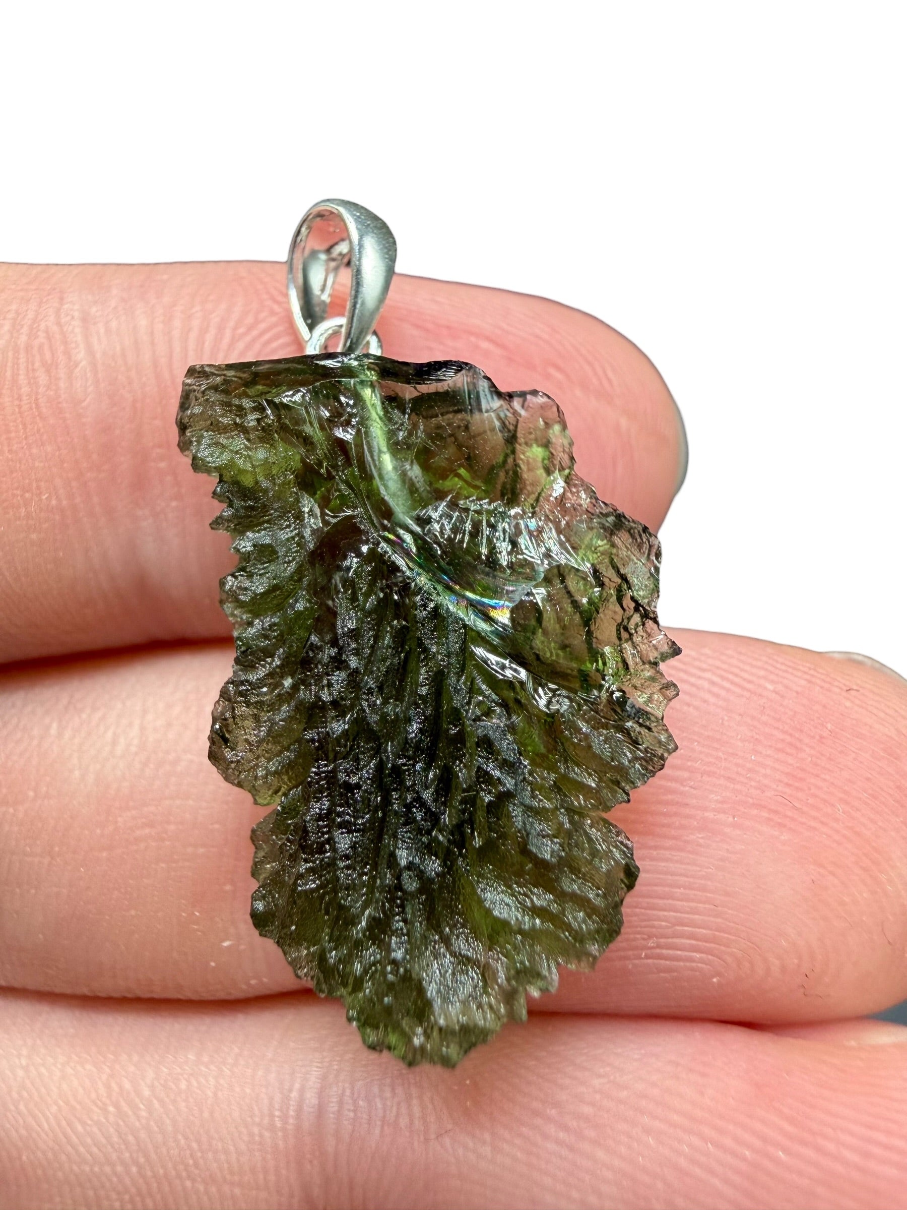 Silver moldavite pendant 3,2g - SP/V905