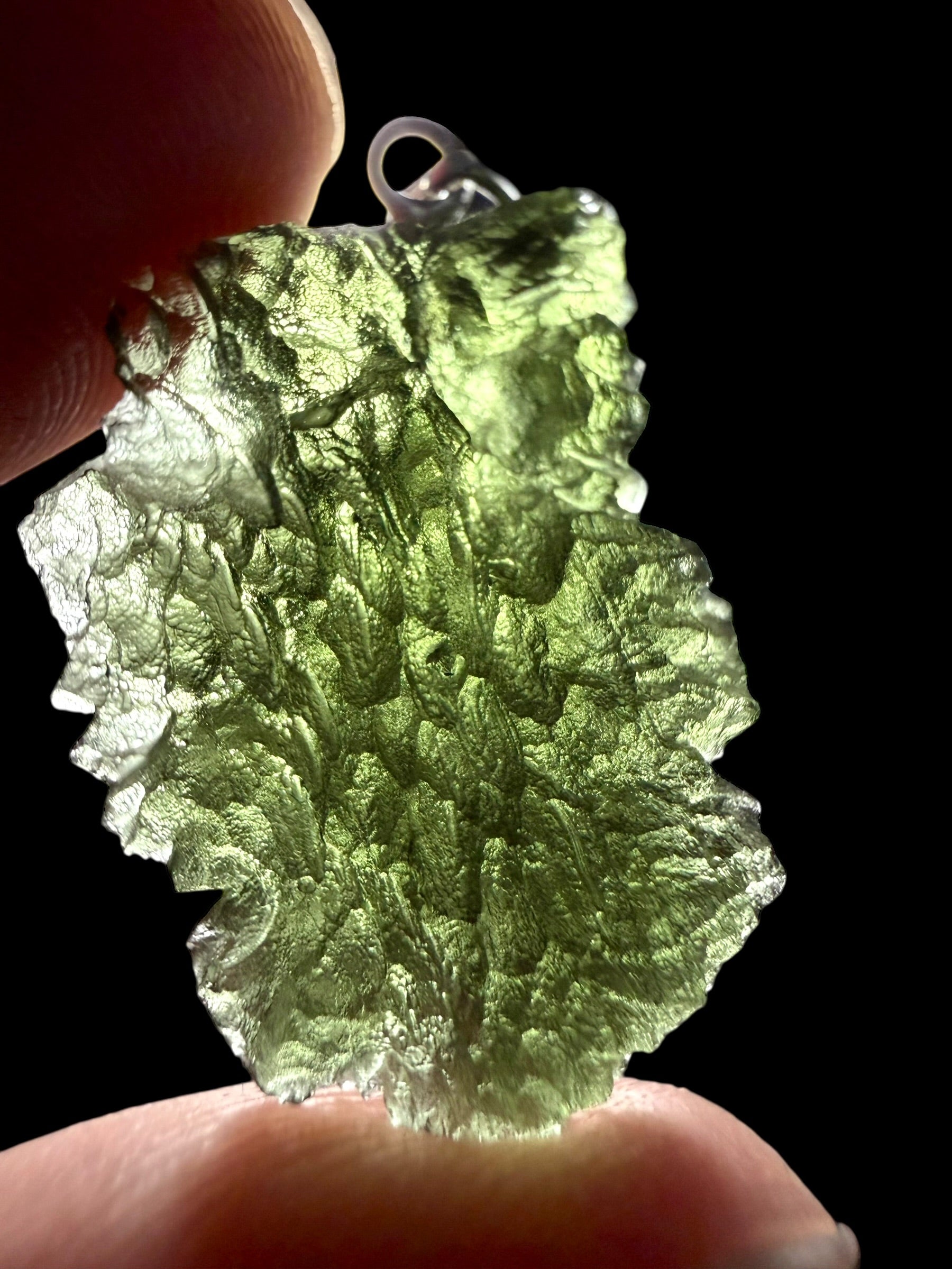 Silver moldavite pendant 3,2g - SP/V905