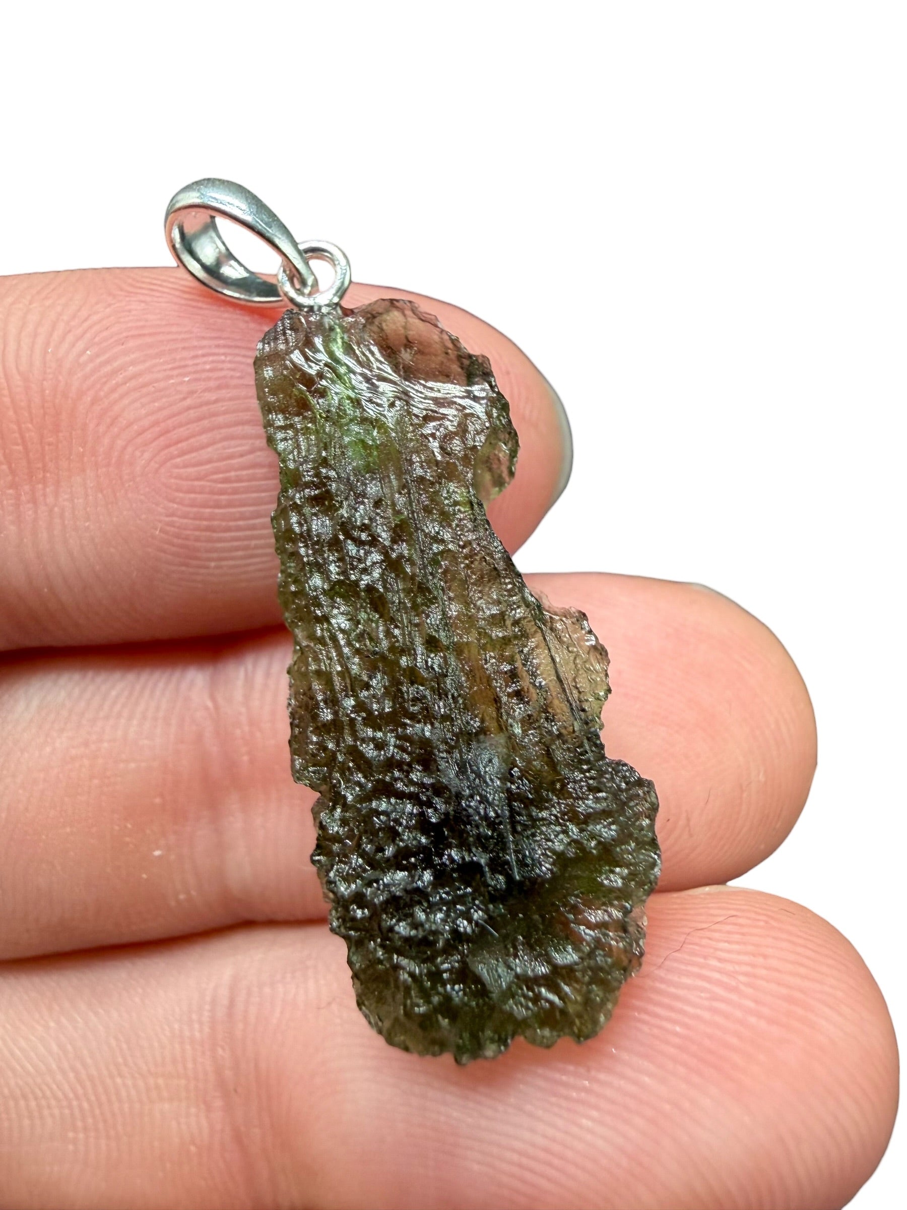 Silver moldavite pendant 2,9g - SP/V906