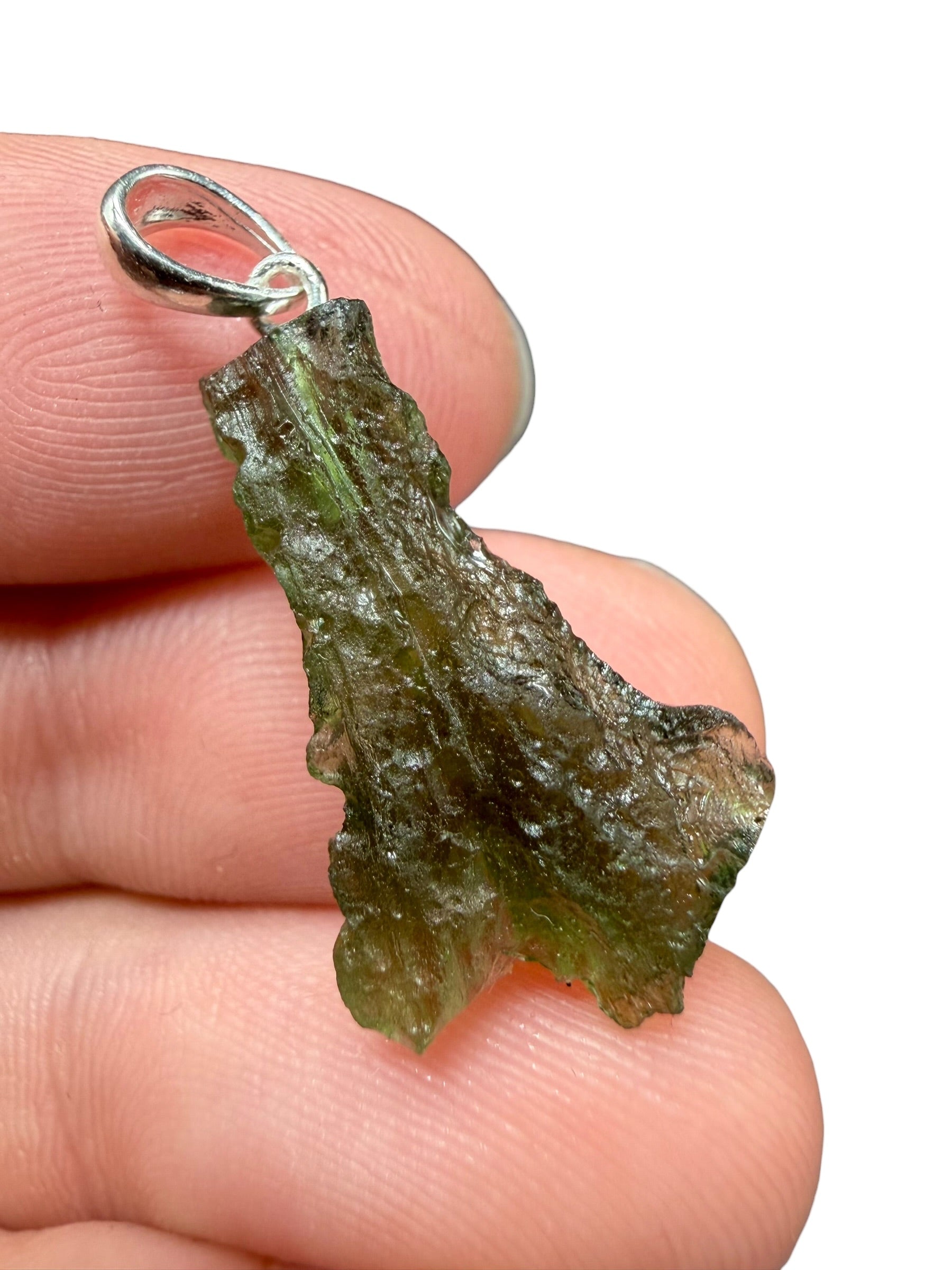 Silver moldavite pendant 2g - SP/V908