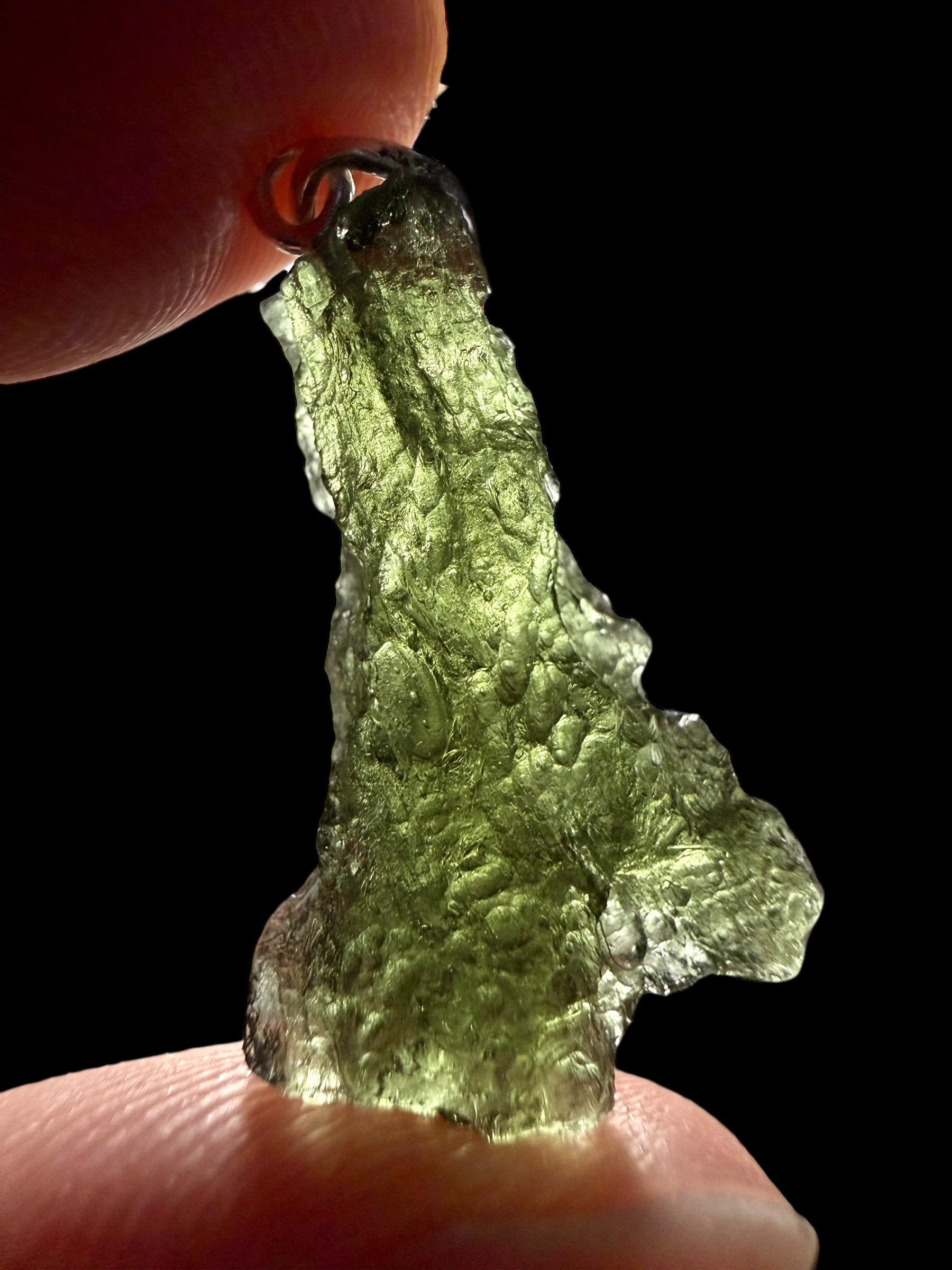 Silver moldavite pendant 2g - SP/V908