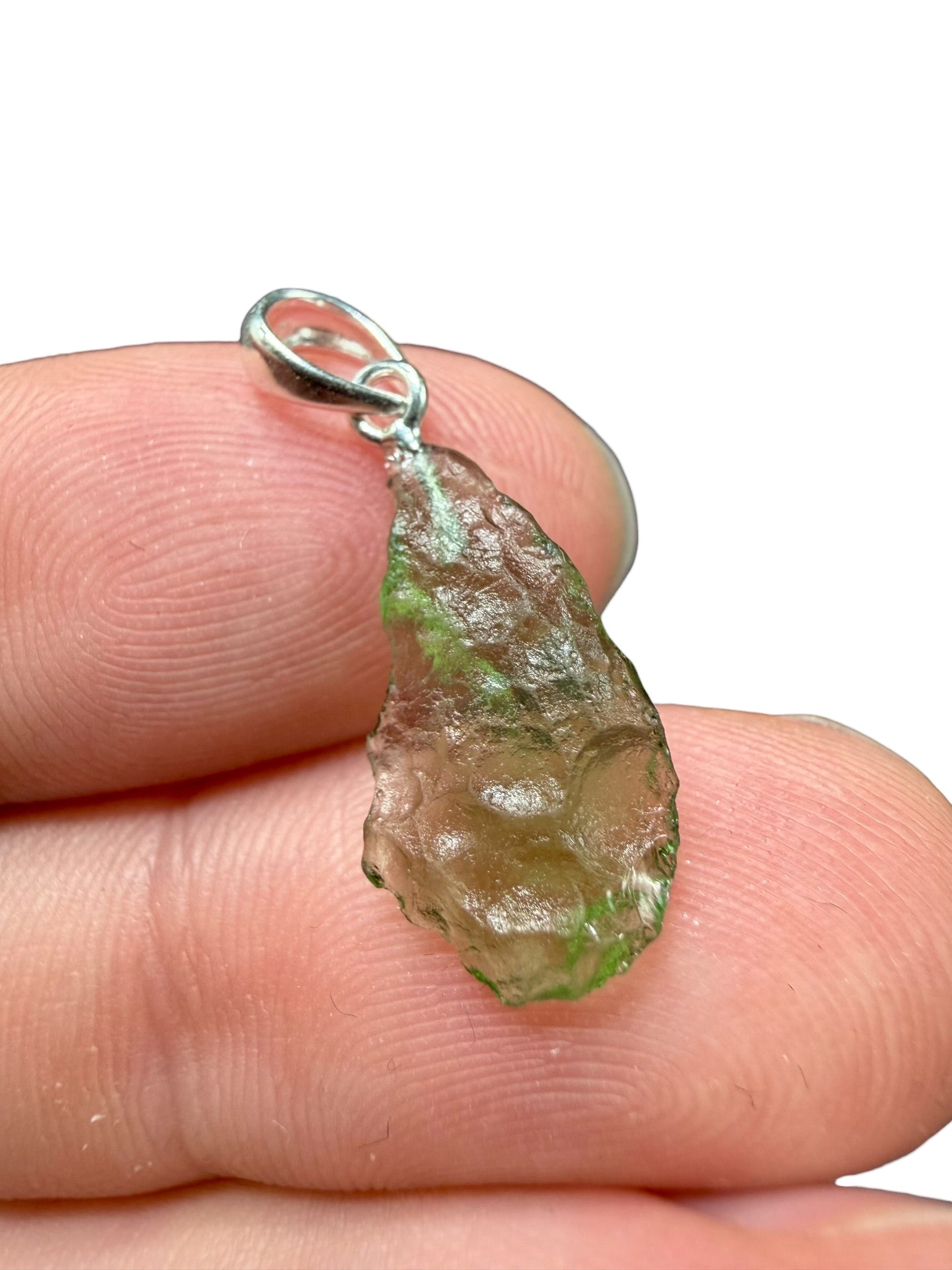 Silver moldavite pendant 0,7g - SP/V909
