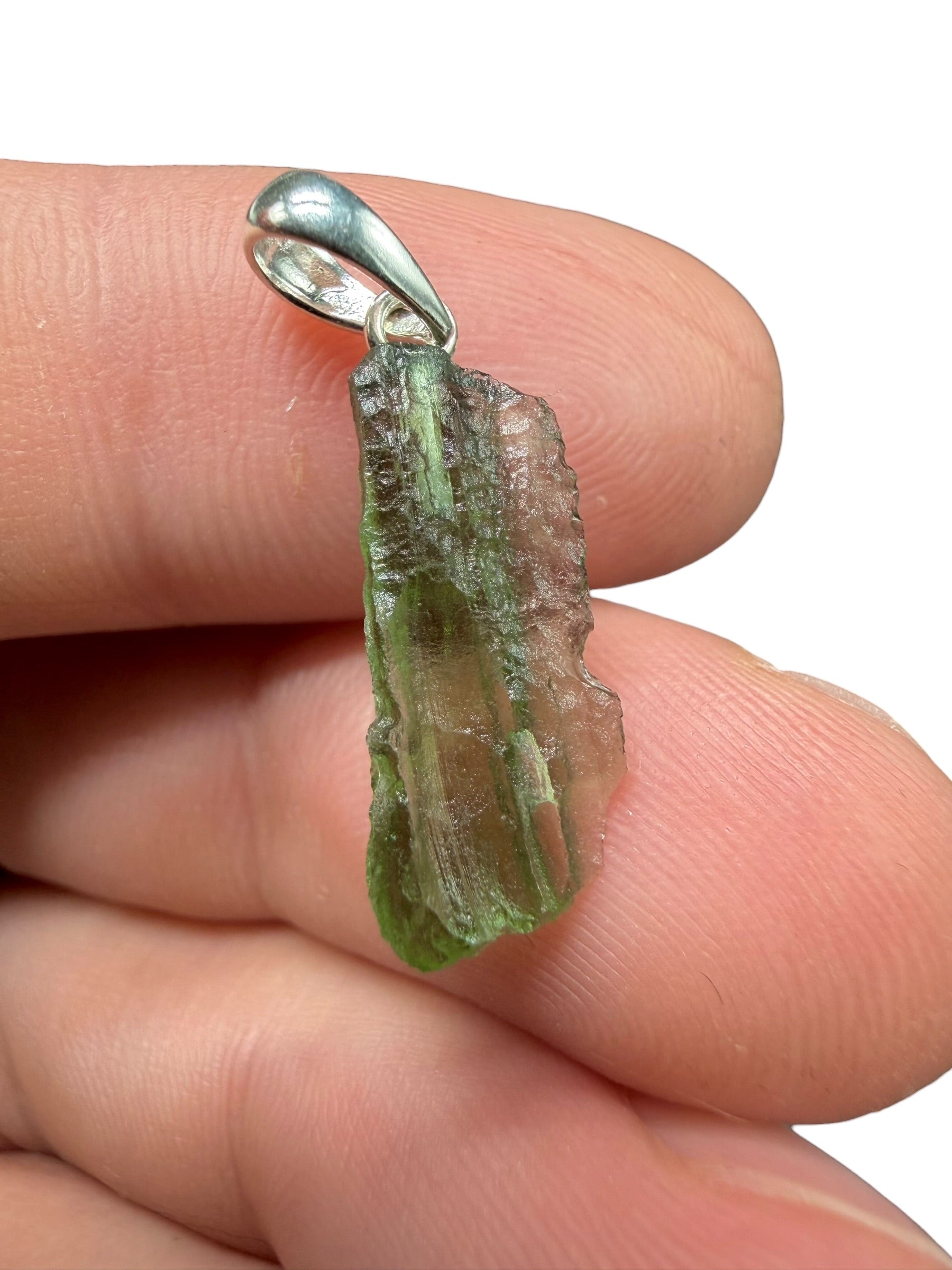 Silver moldavite pendant 0,9g - SP/V914
