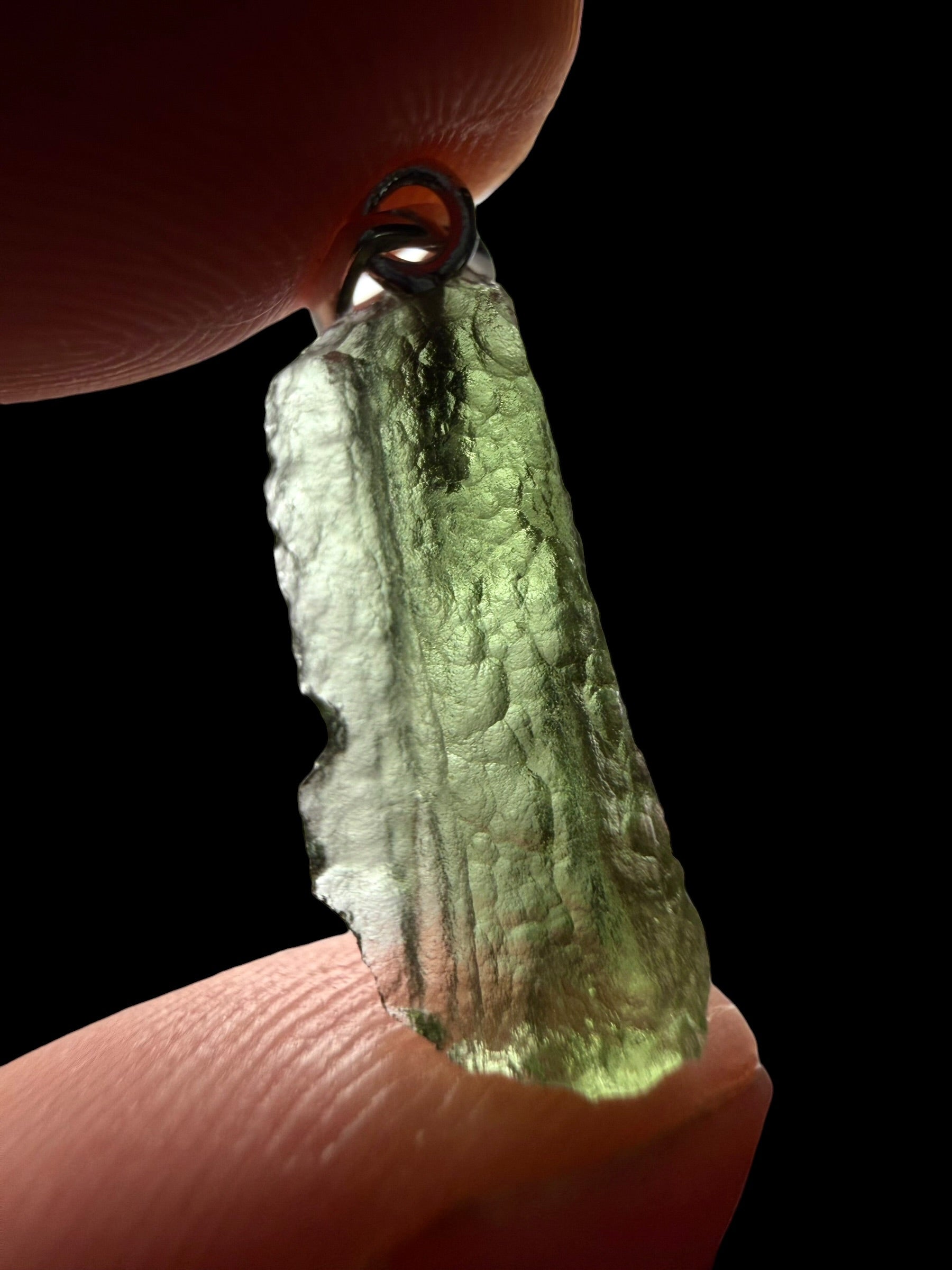 Silver moldavite pendant 0,9g - SP/V914