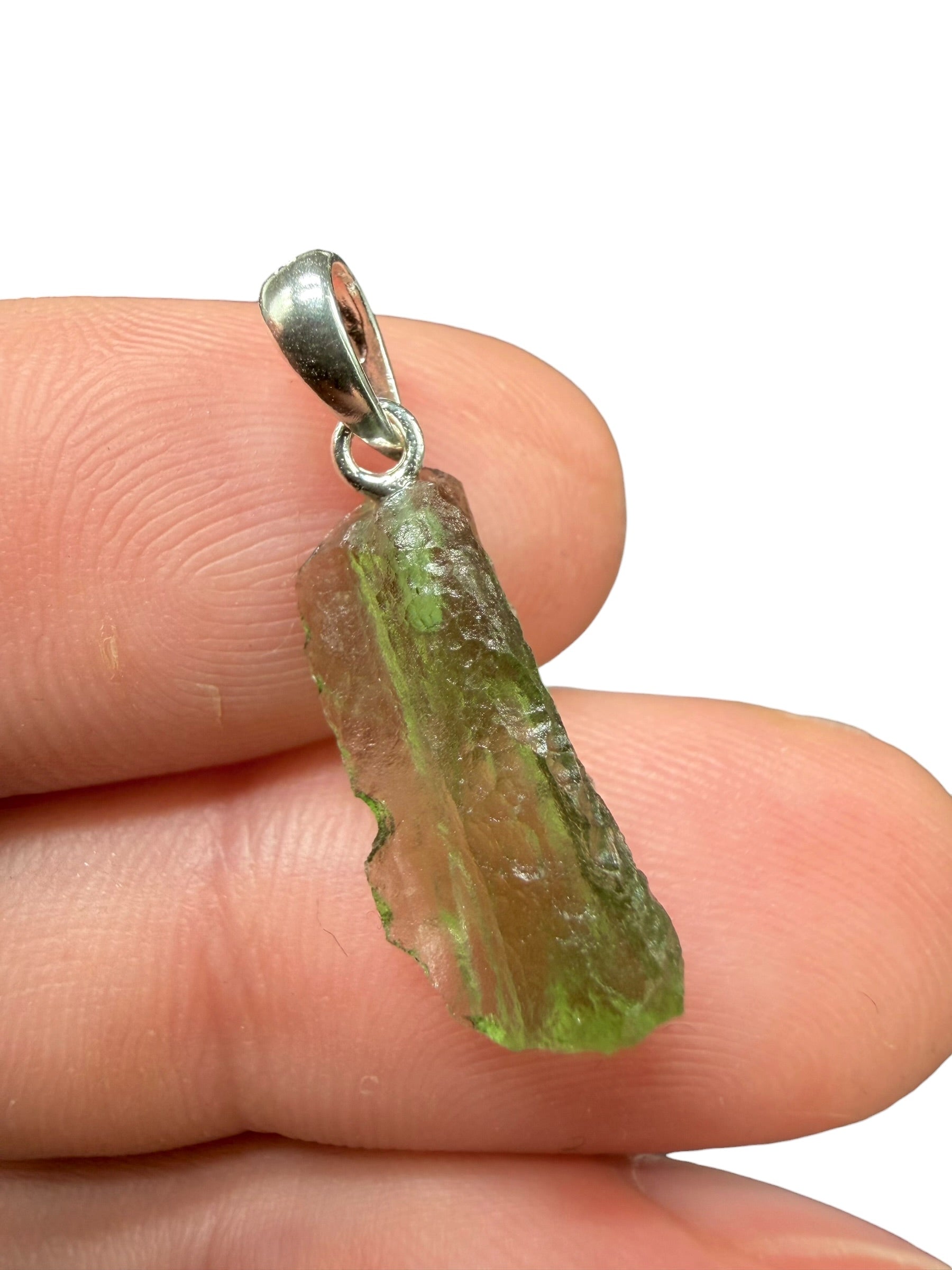 Silver moldavite pendant 0,9g
