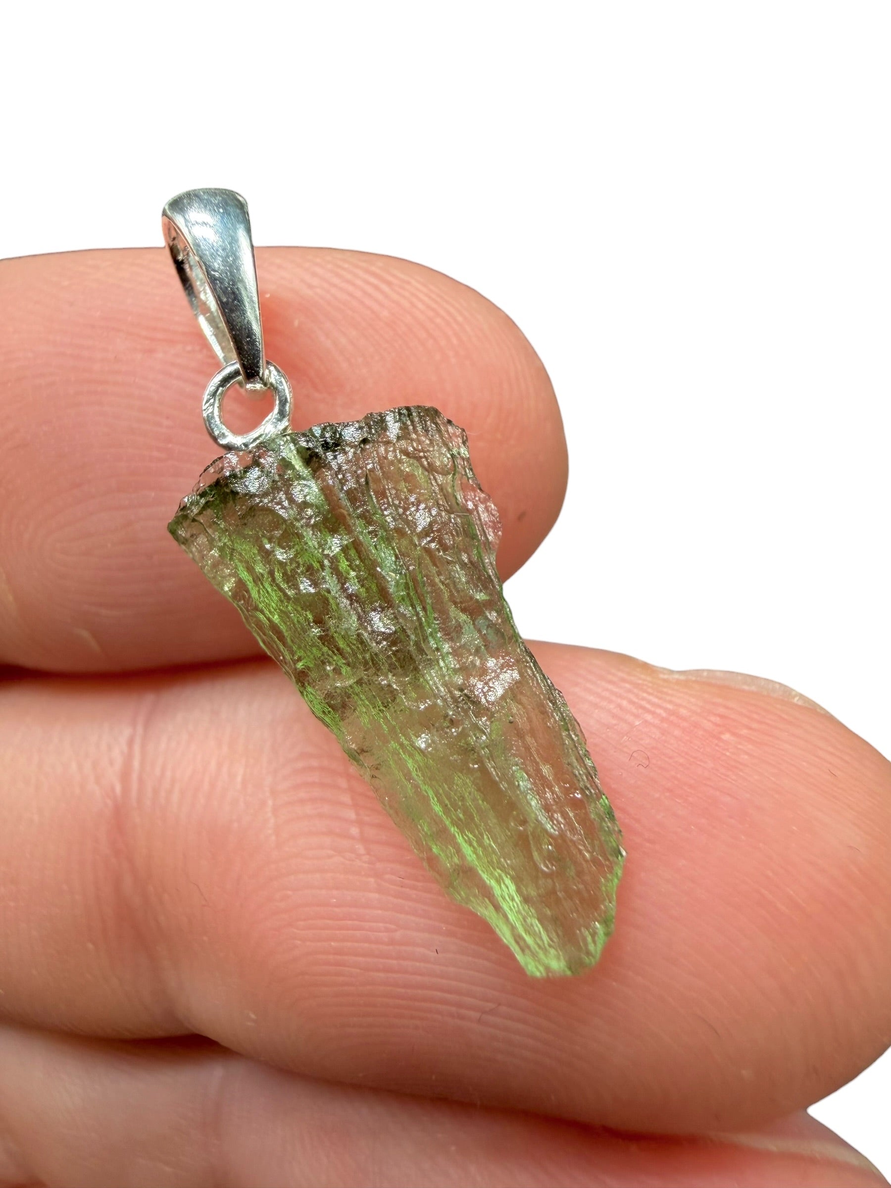 Silver moldavite pendant 0,7g - SP/V915