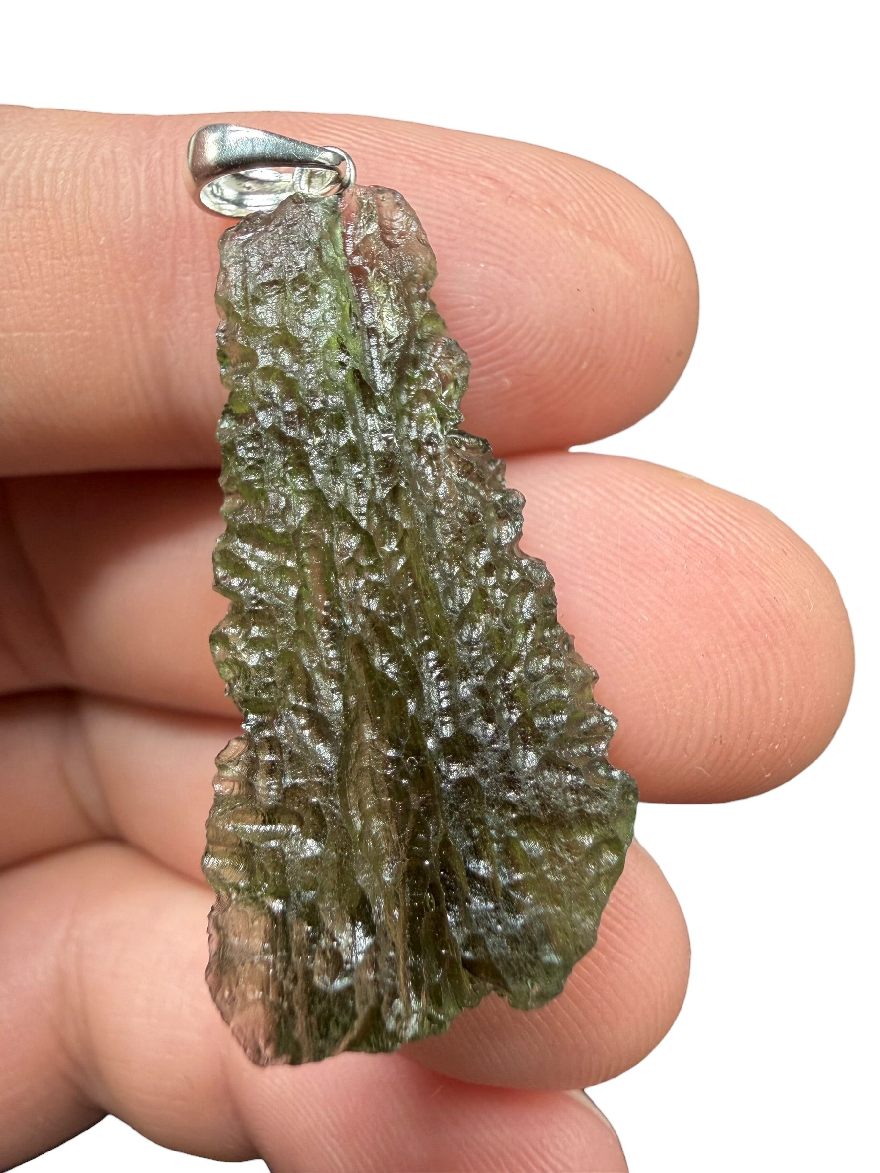 Silver moldavite pendant 3,8g - SP/V917