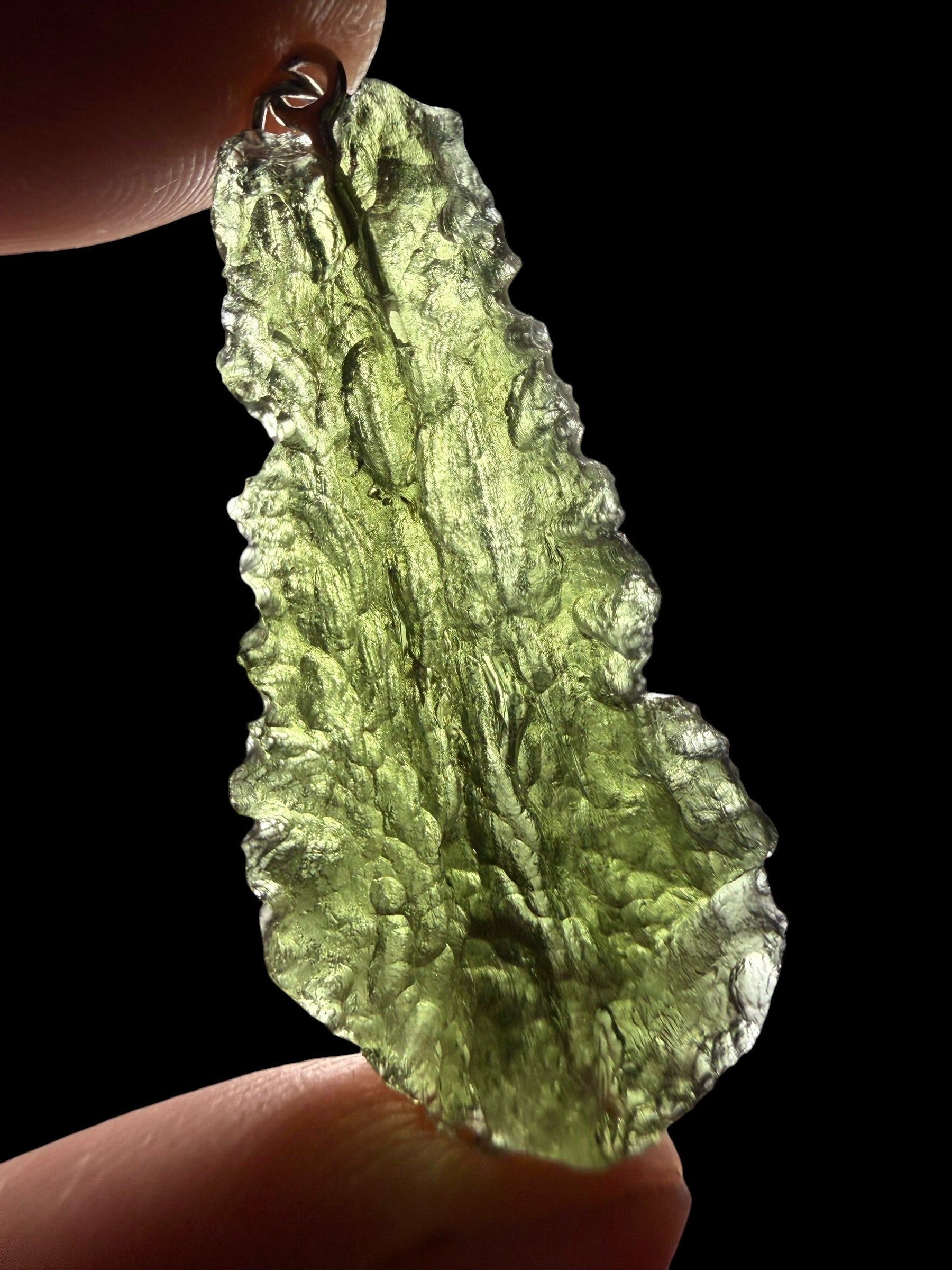 Silver moldavite pendant 3,8g - SP/V917