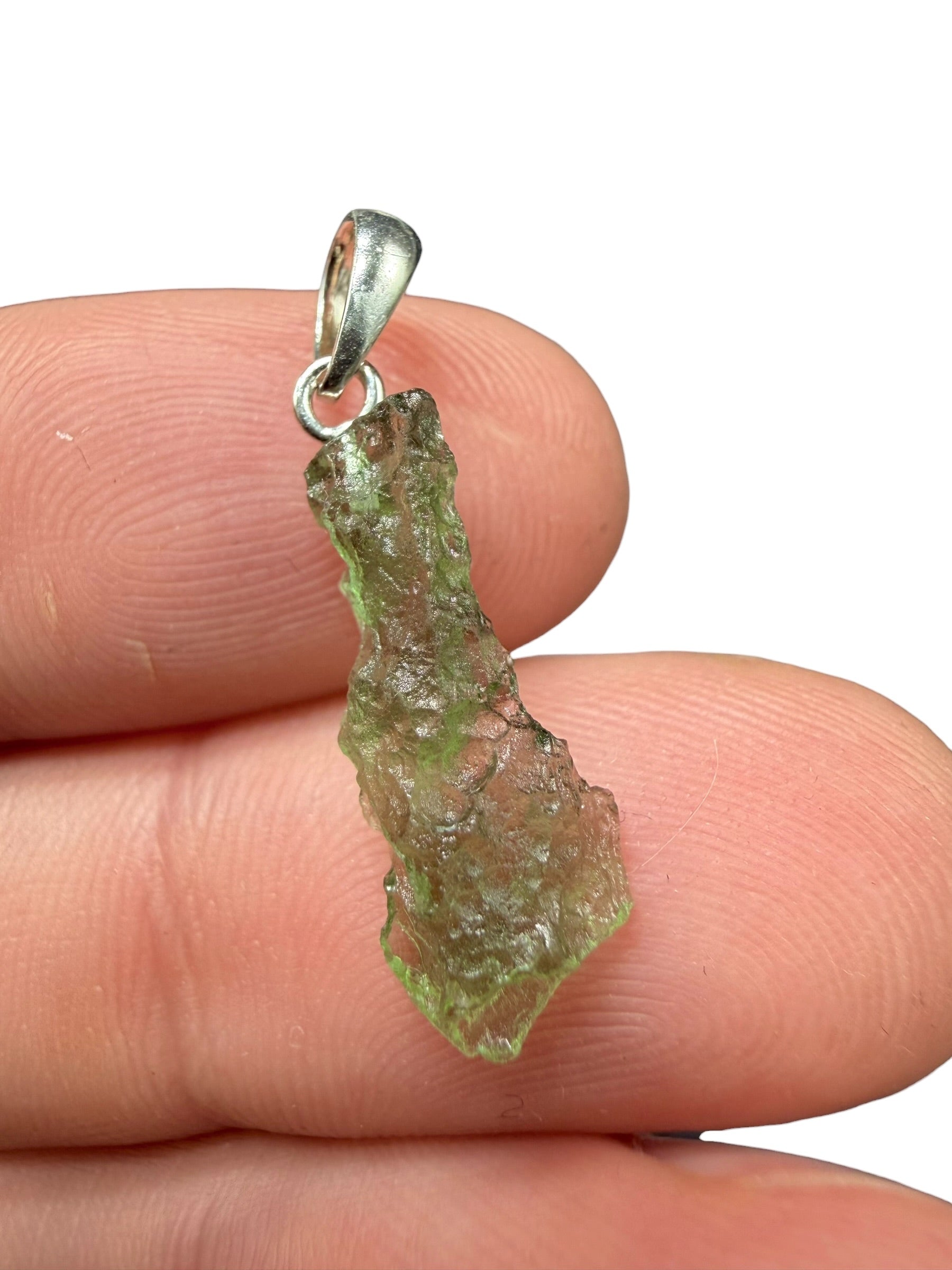 Silver moldavite pendant 0,7g - SP/V918