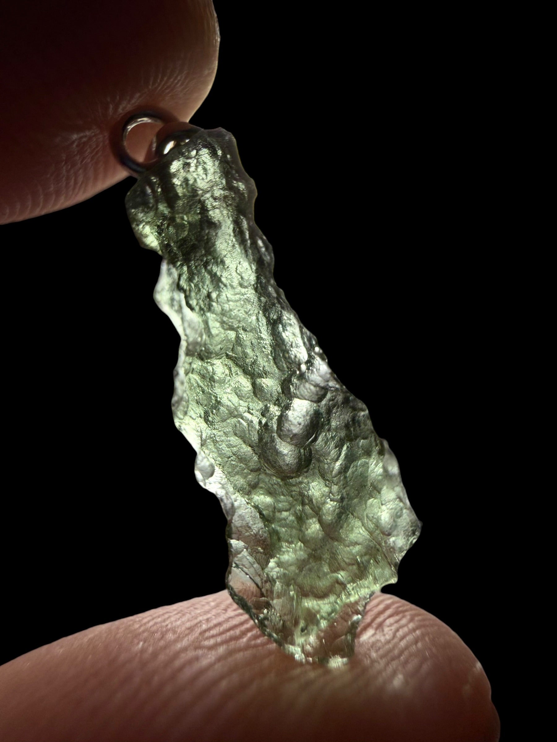 Silver moldavite pendant 0,7g - SP/V918