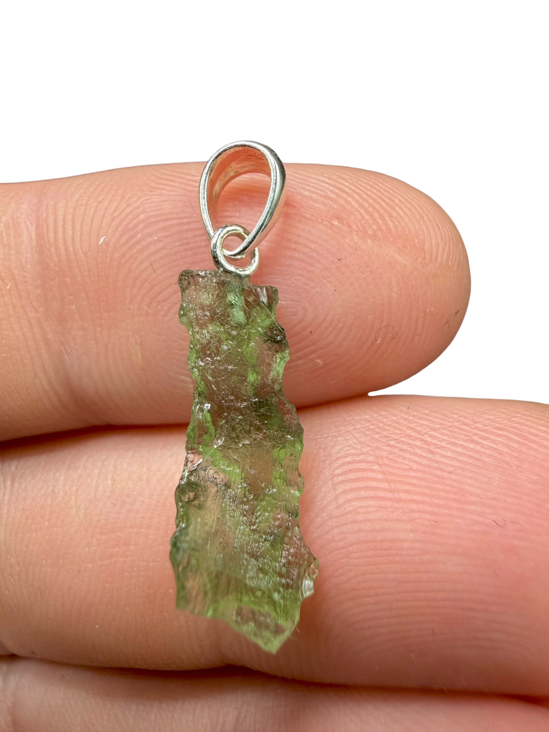 Silver moldavite pendant 0,7g