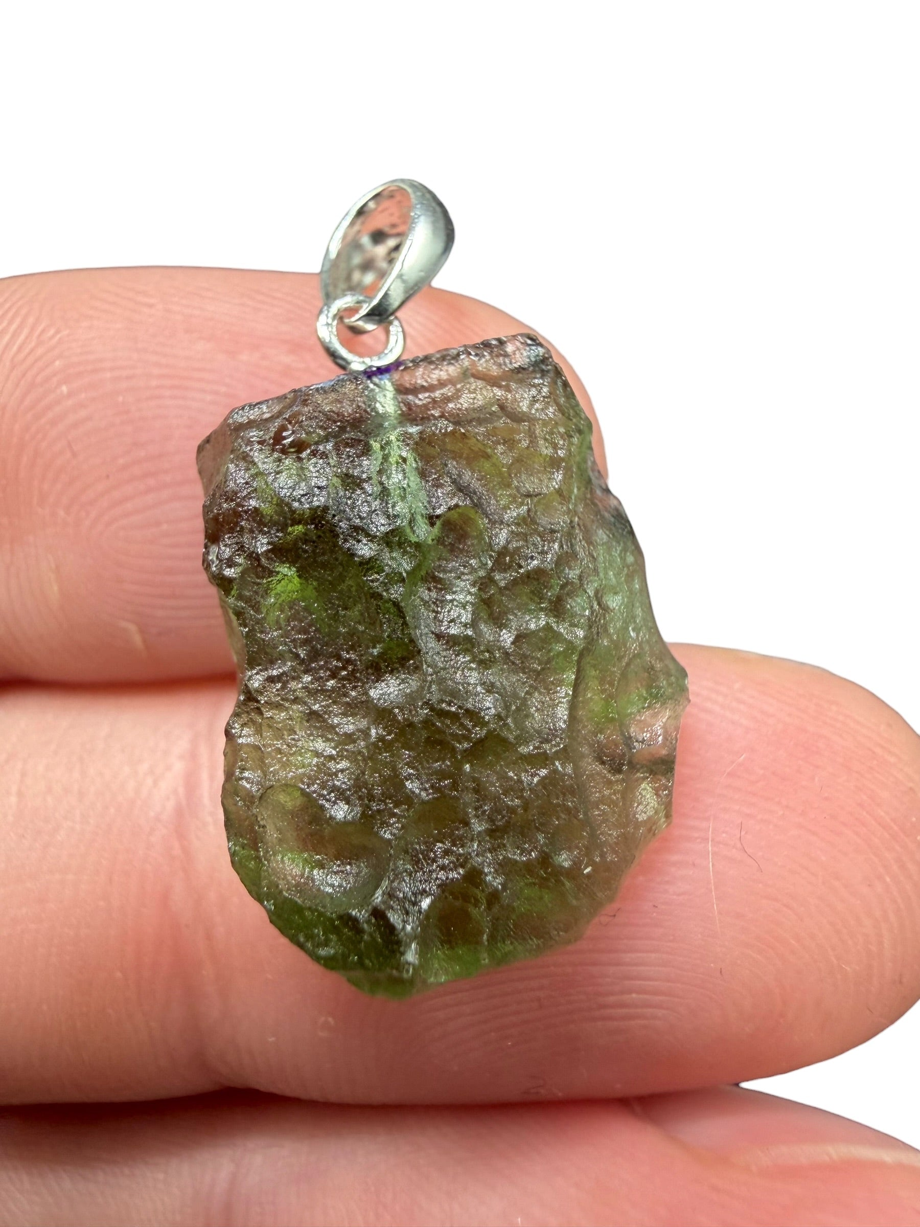 Silver moldavite pendant 2,3g - SP/V919