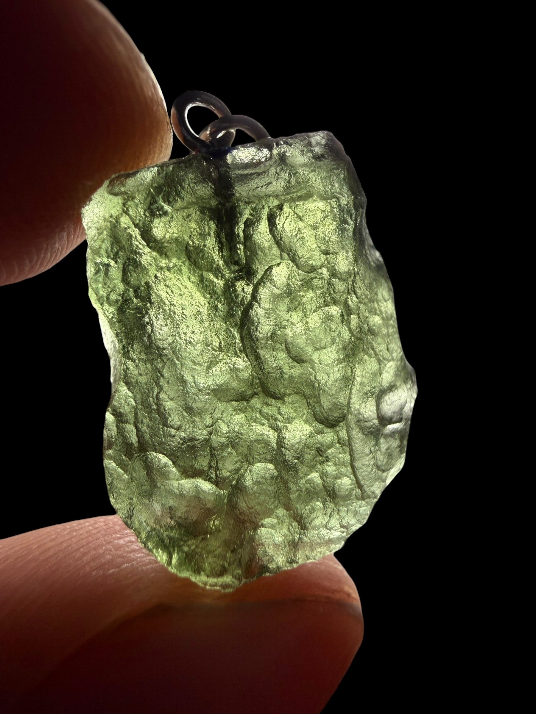 Silver moldavite pendant 2,3g - SP/V919