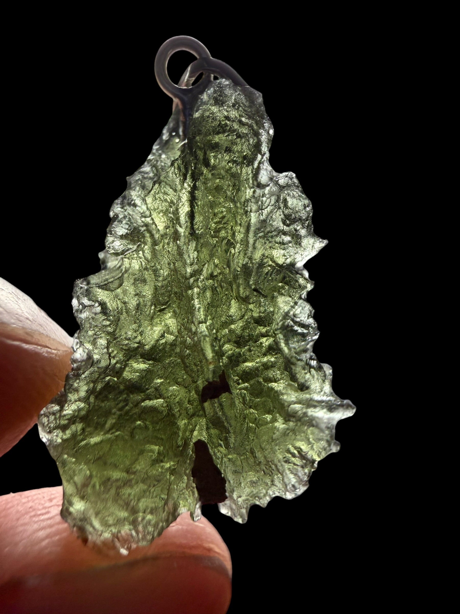 Silver moldavite pendant 2,4g - SP/V920