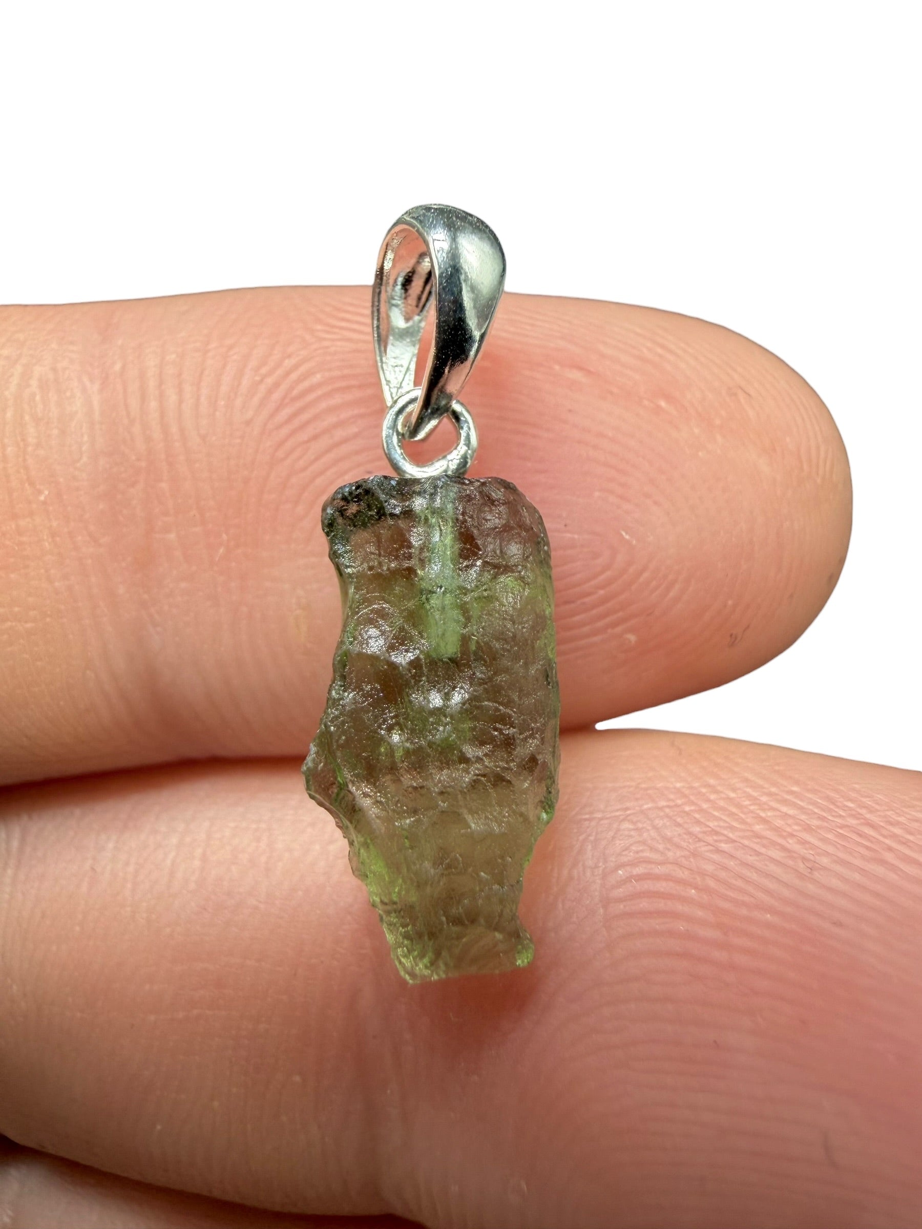 Silver moldavite pendant 0,7g - SP/V921