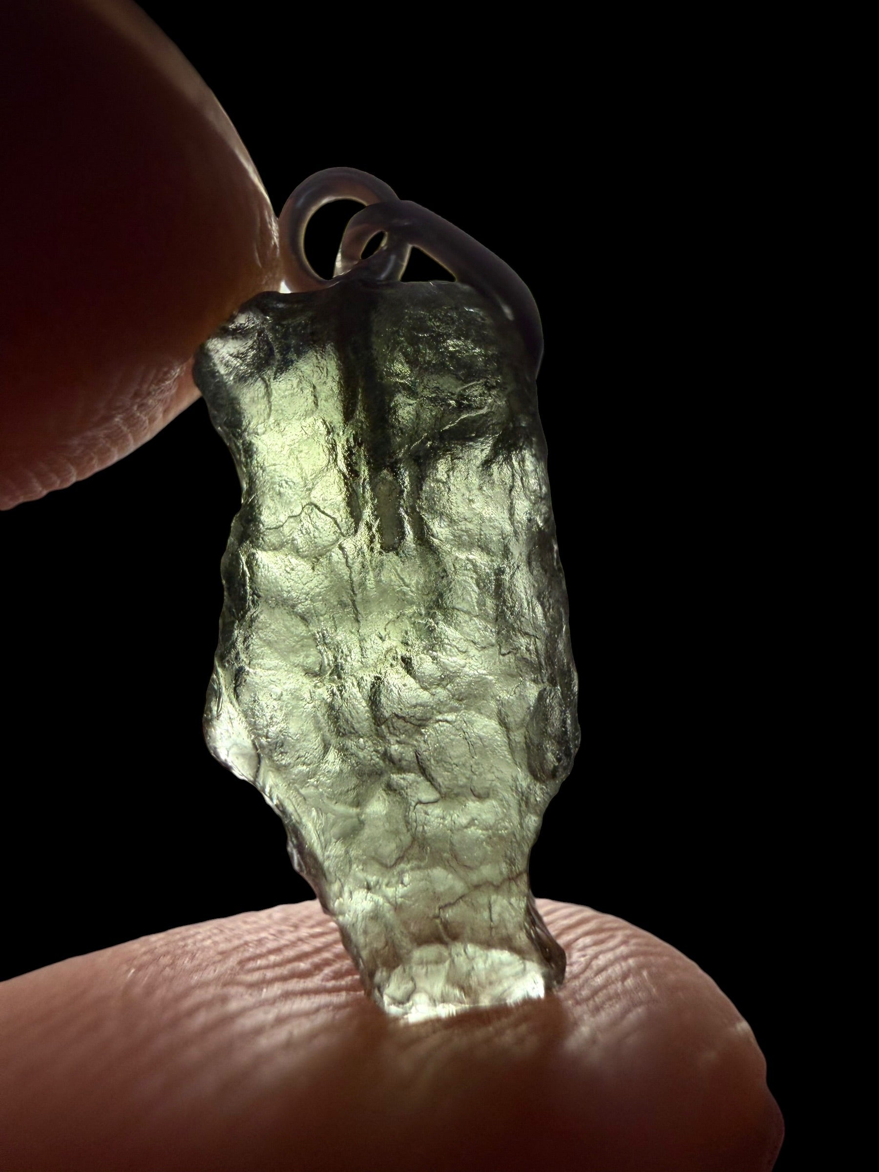Silver moldavite pendant 0,7g - SP/V921