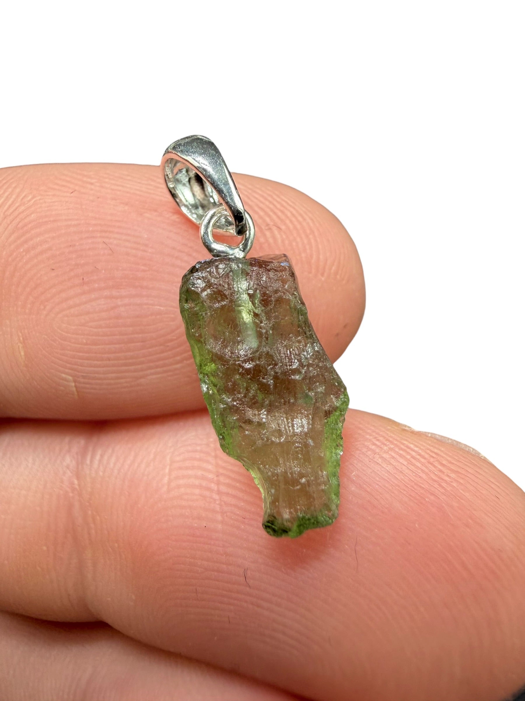 Silver moldavite pendant 0,7g