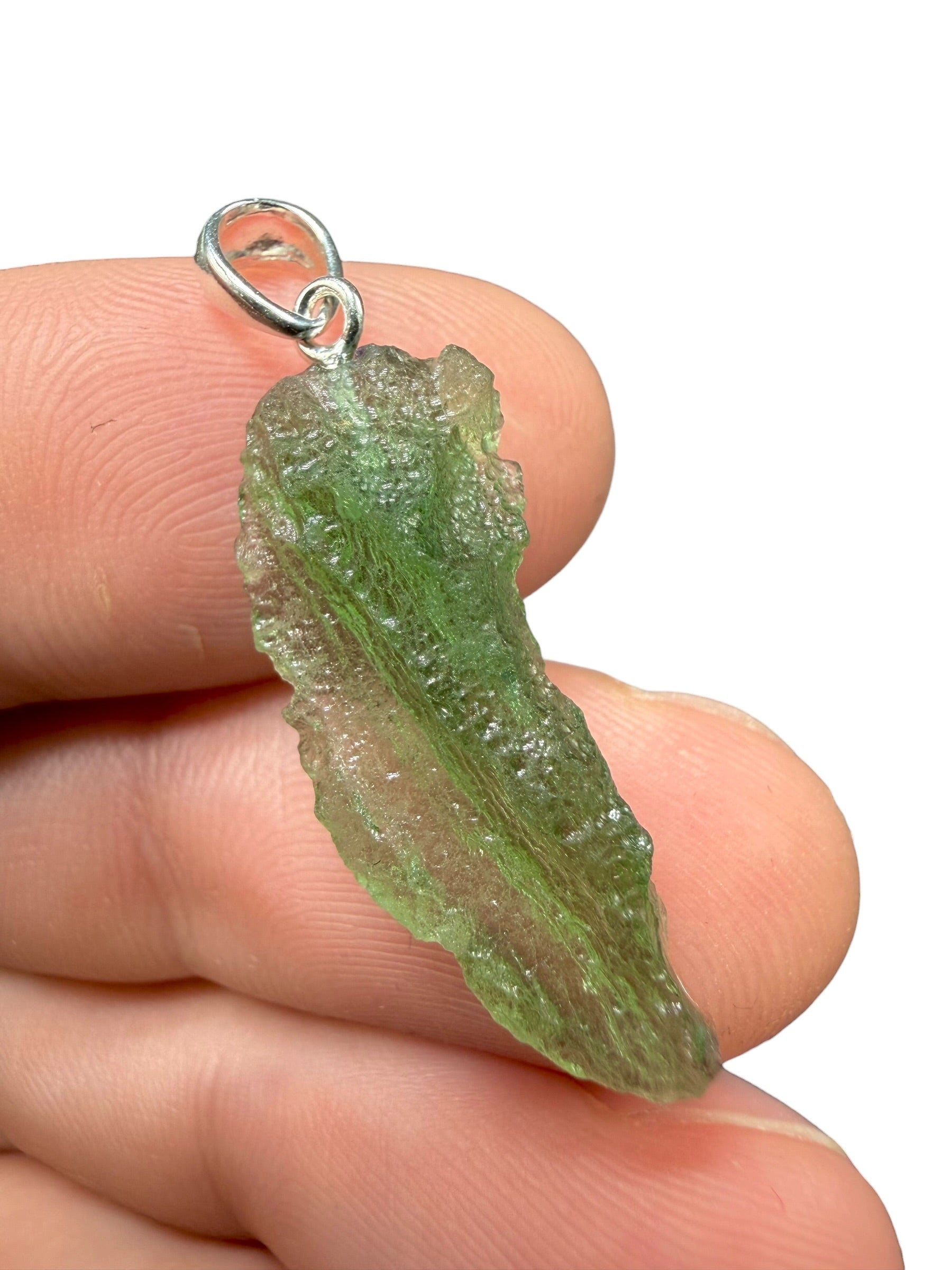 Silver moldavite pendant 1,6g - SP/V923