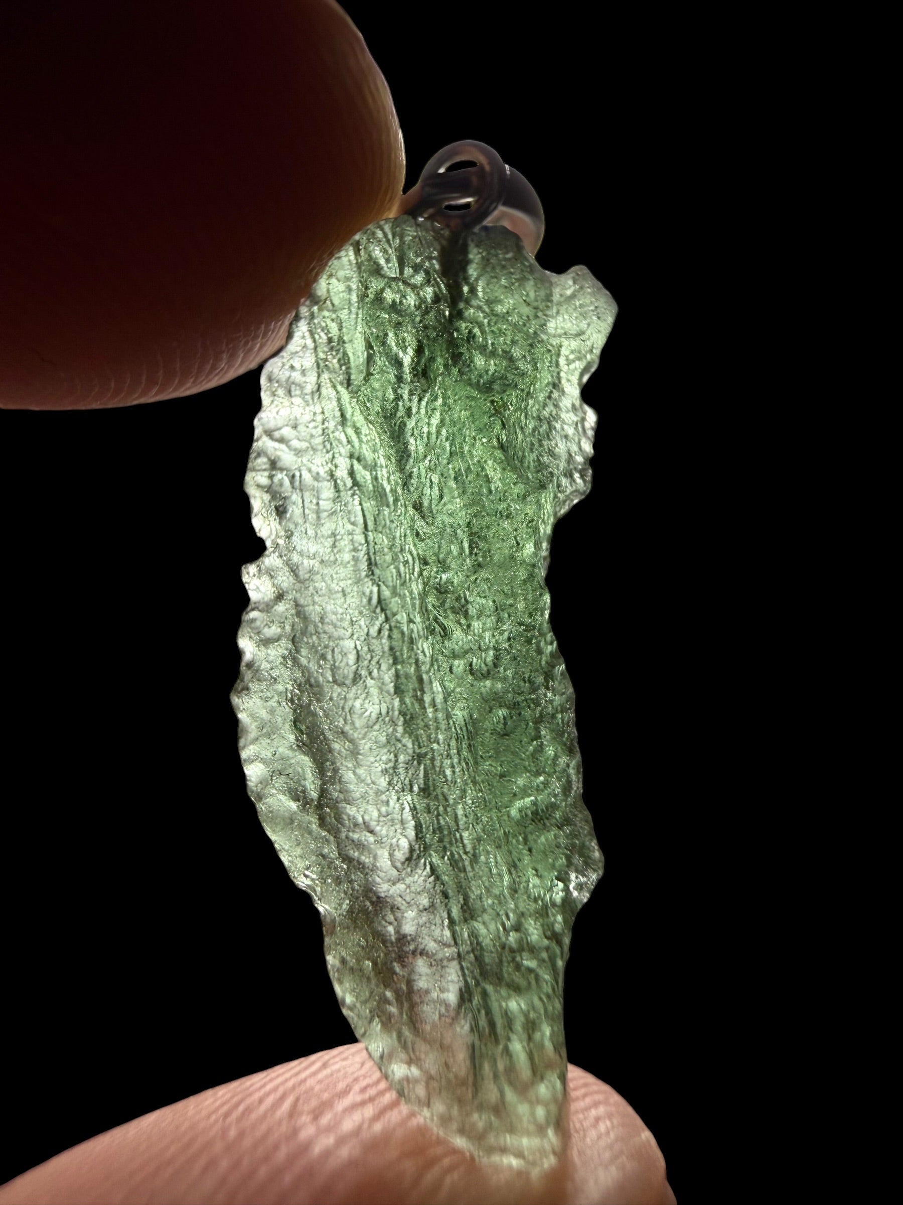 Silver moldavite pendant 1,6g - SP/V923