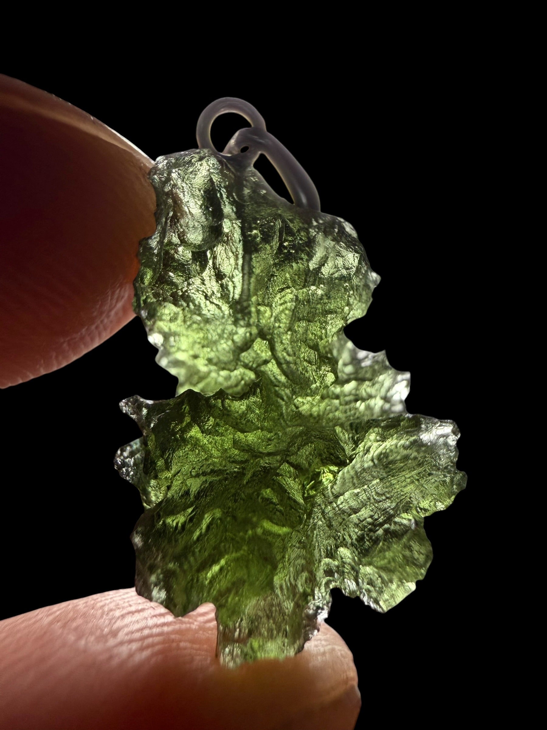 Silver moldavite pendant 2,1g - SP/V924