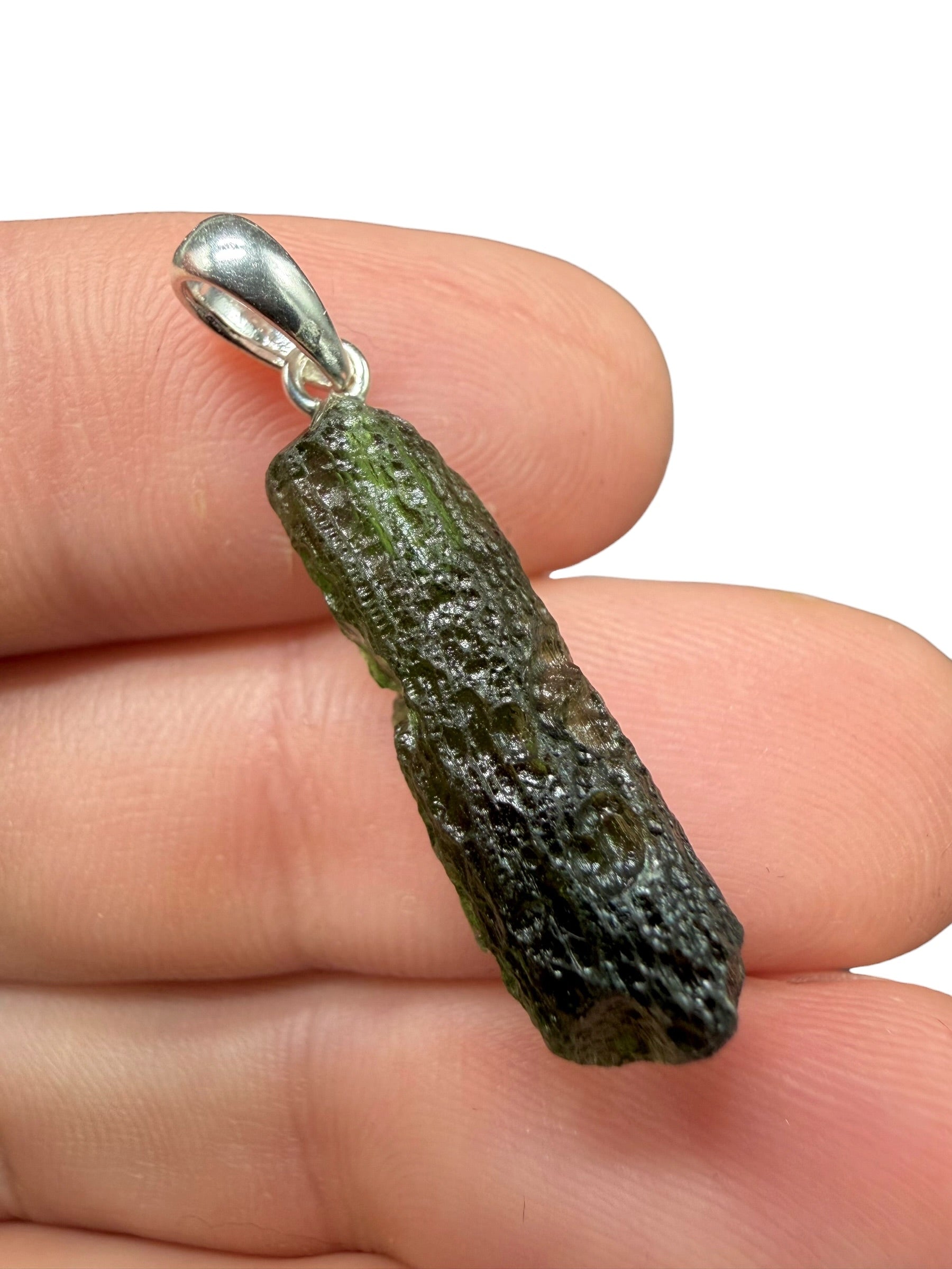 Silver moldavite pendant 1,9g - SP/V925