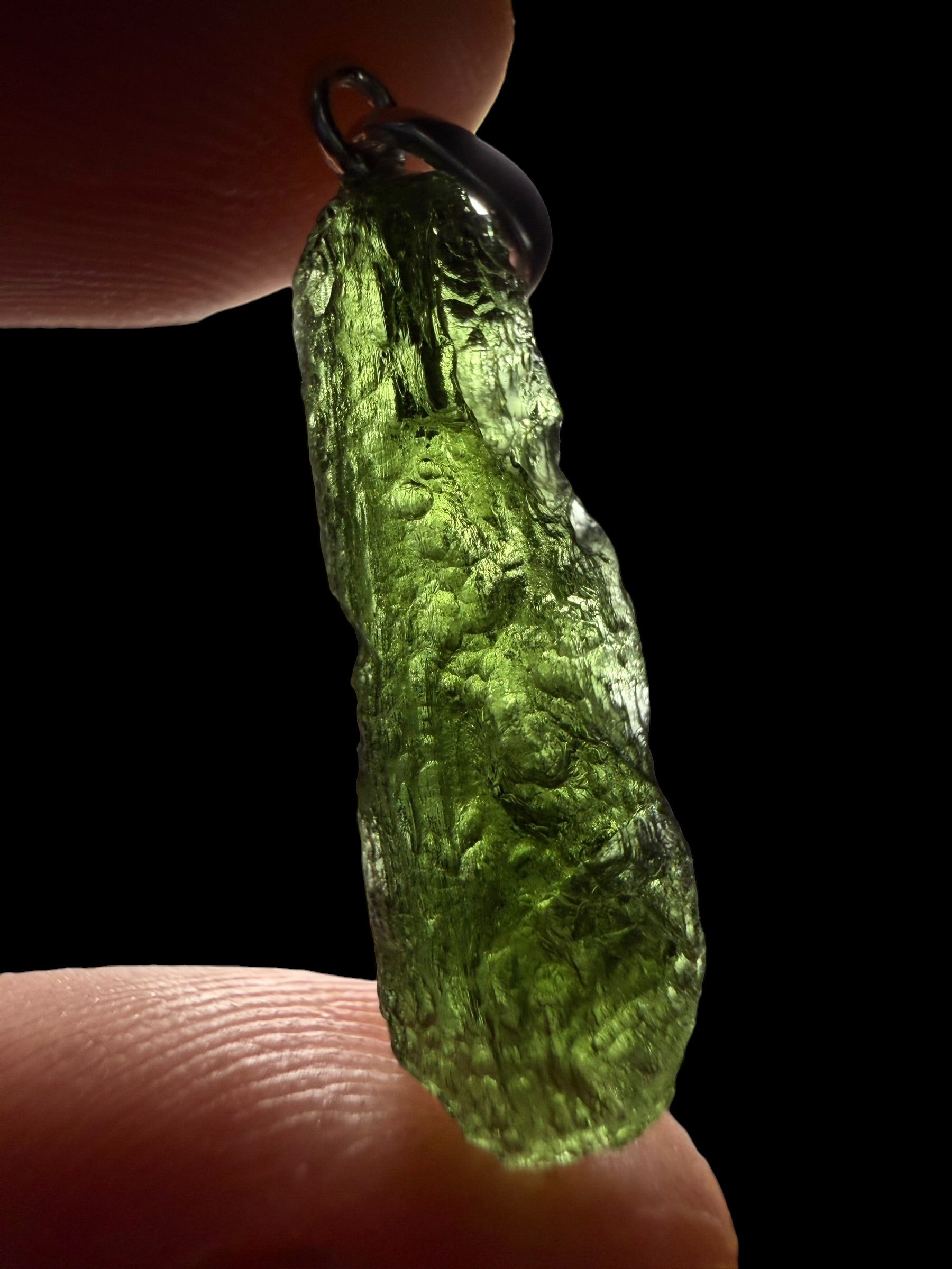 Silver moldavite pendant 1,9g - SP/V925