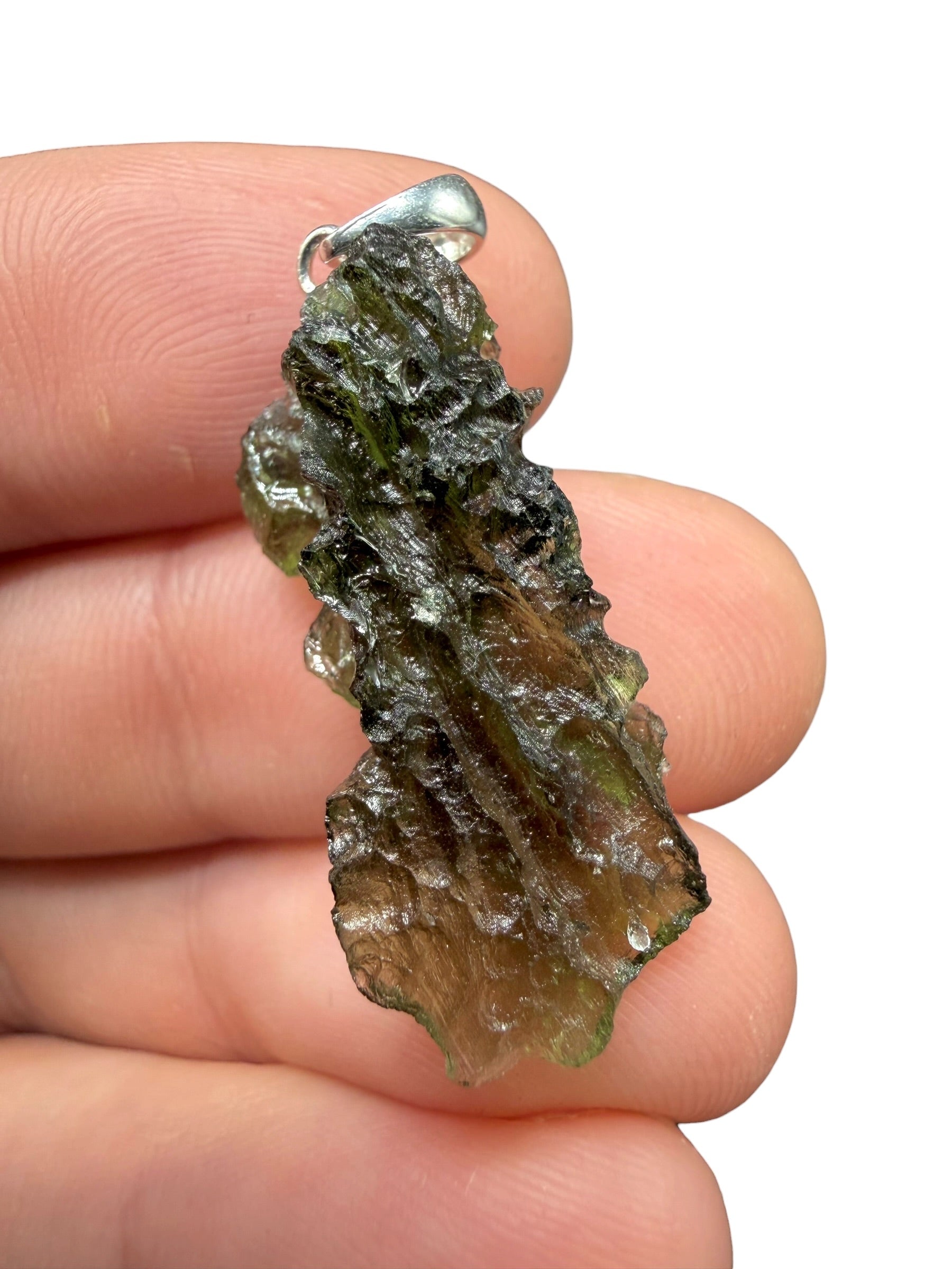 Silver moldavite pendant 2,6g - SP/V926
