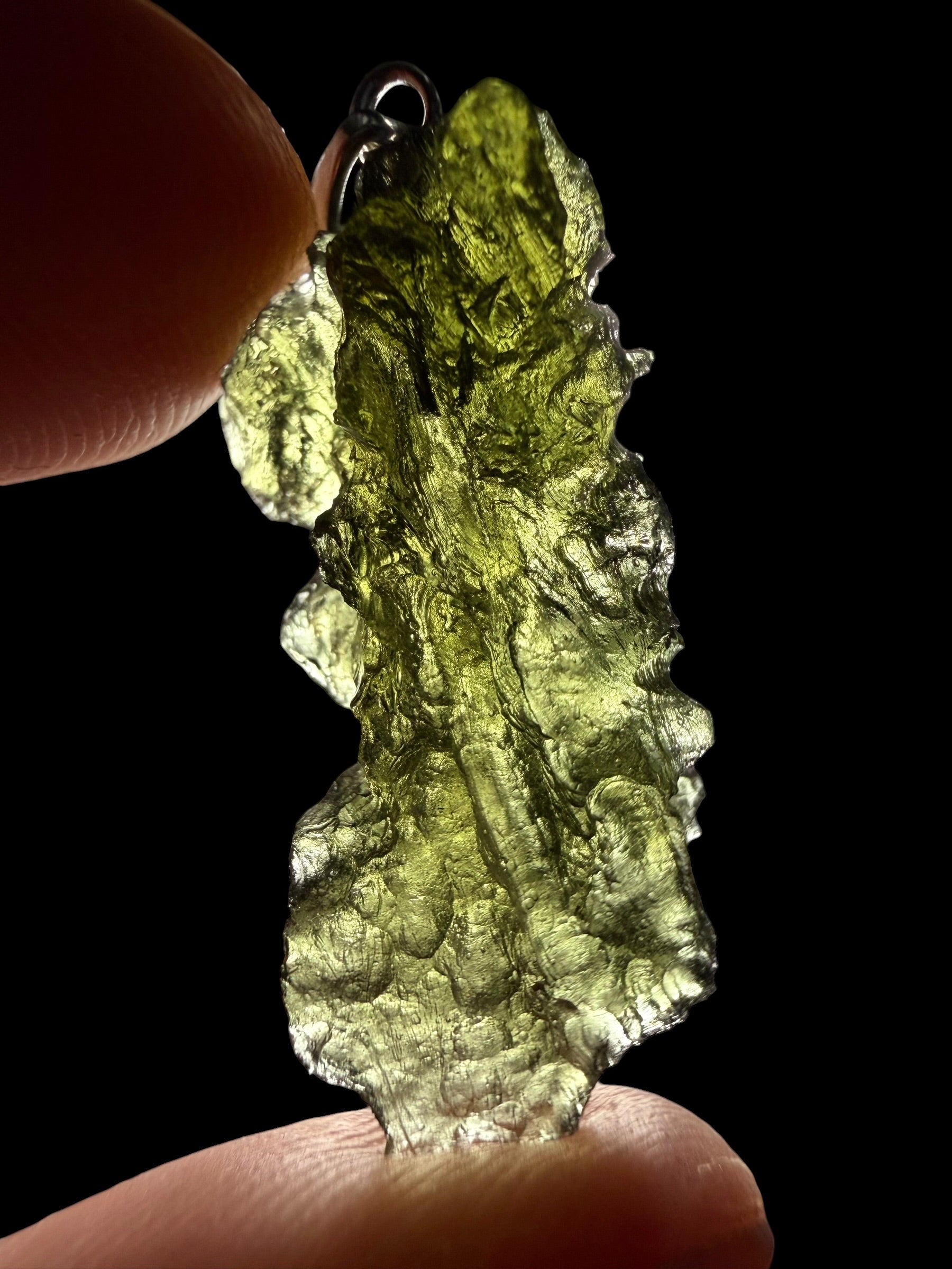 Silver moldavite pendant 2,6g - SP/V926