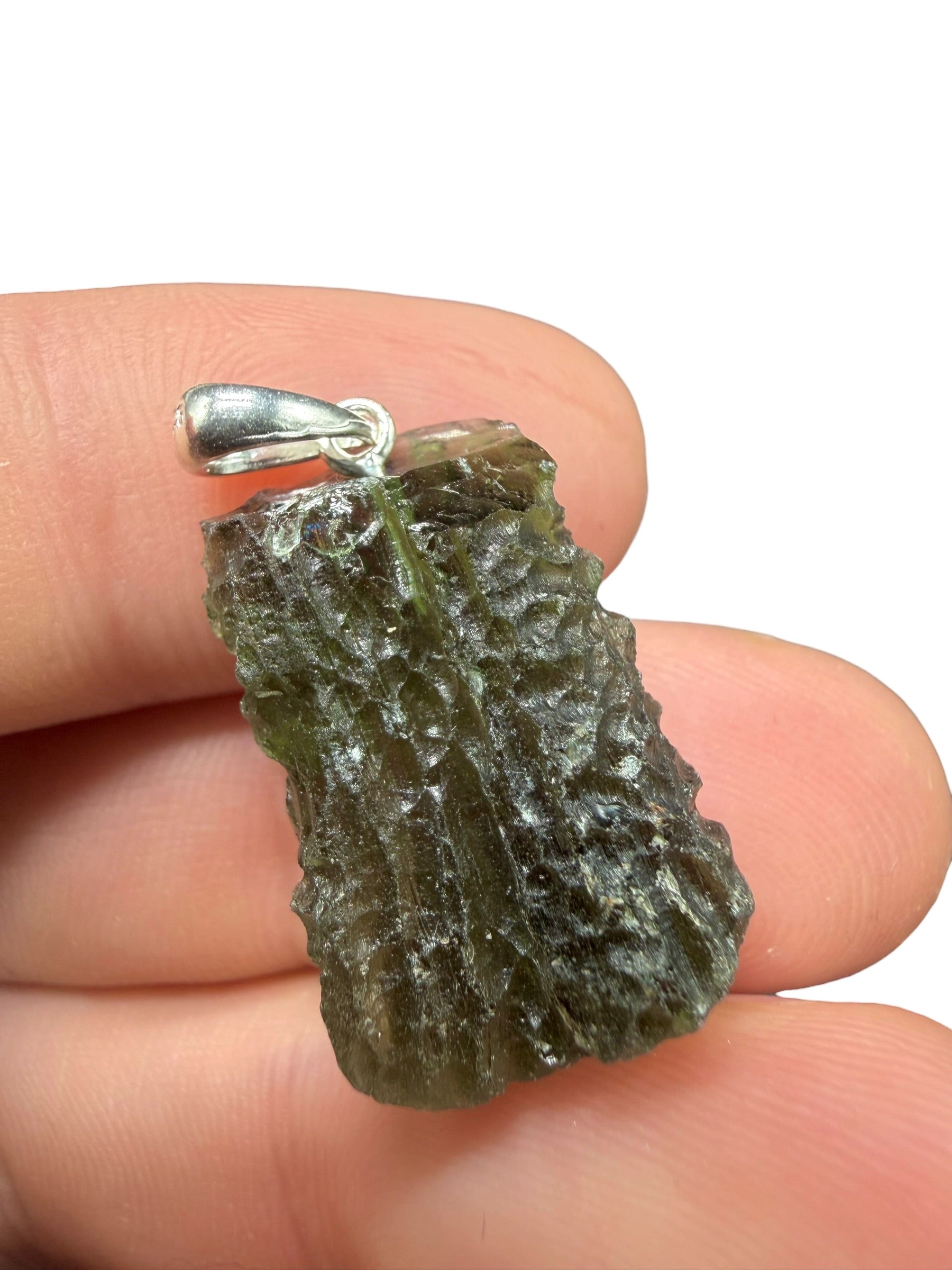 Silver moldavite pendant 3,6g - SP/V927