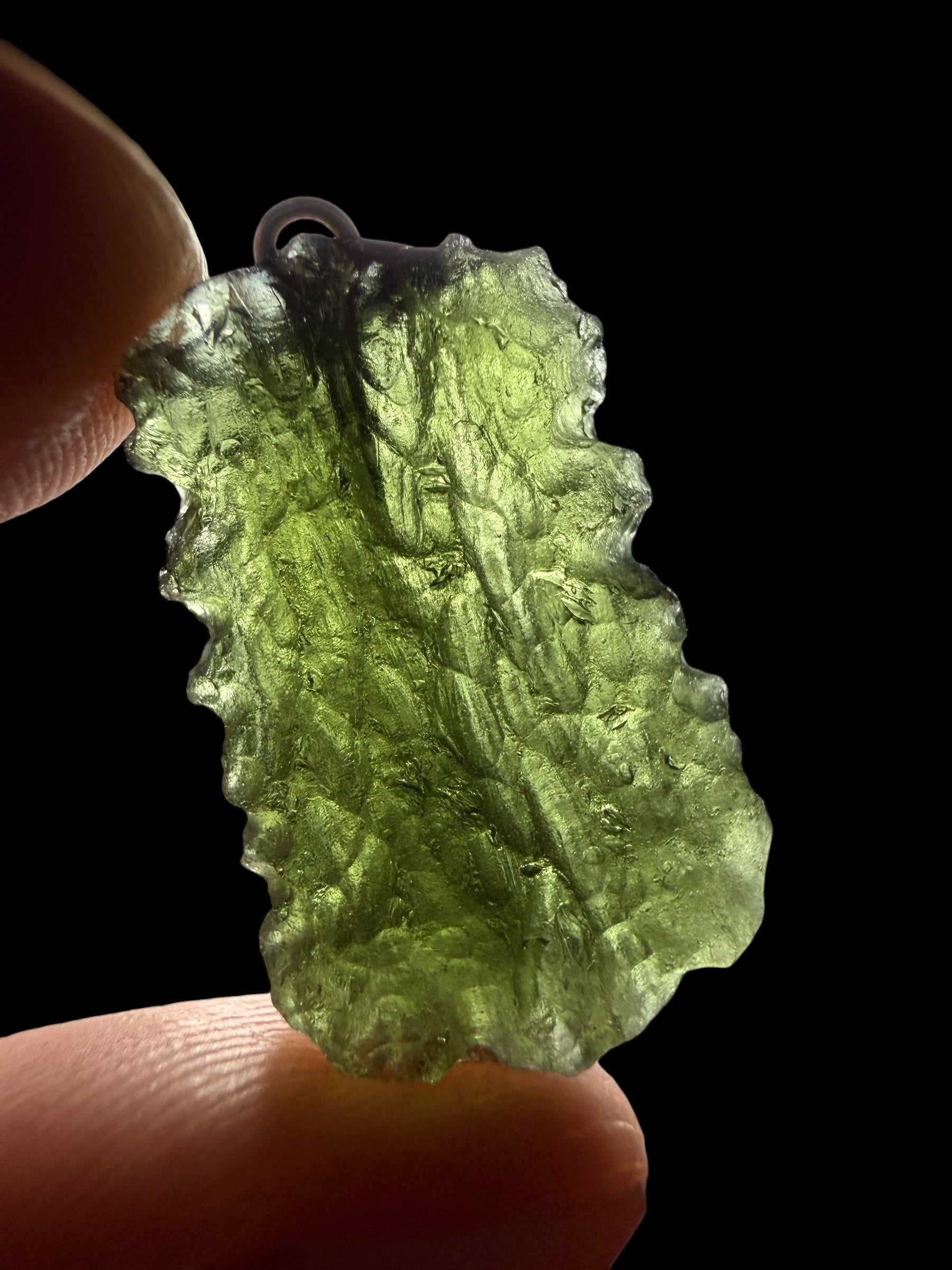 Silver moldavite pendant 3,6g - SP/V927