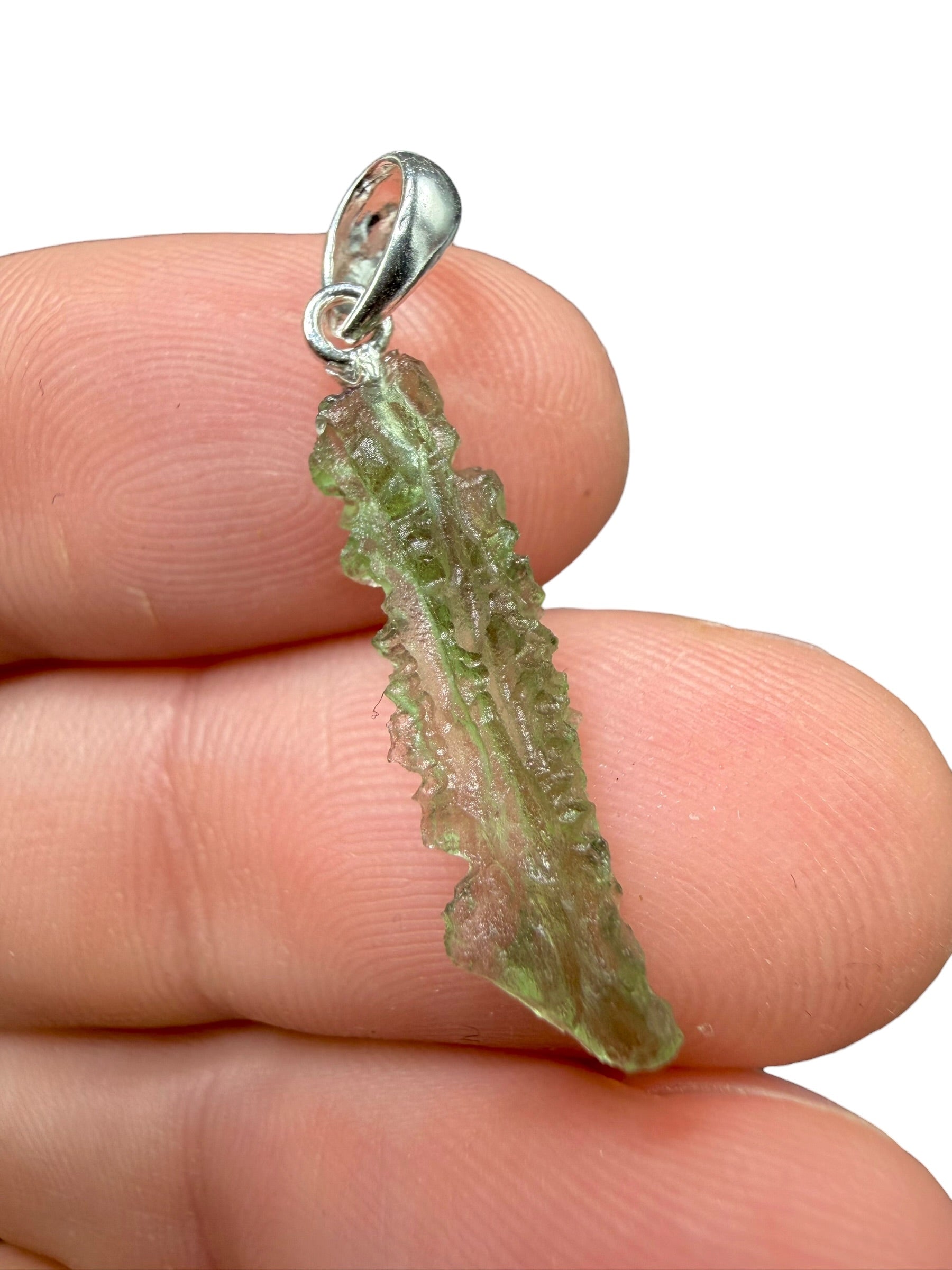 Silver moldavite pendant 0,7g - SP/V928