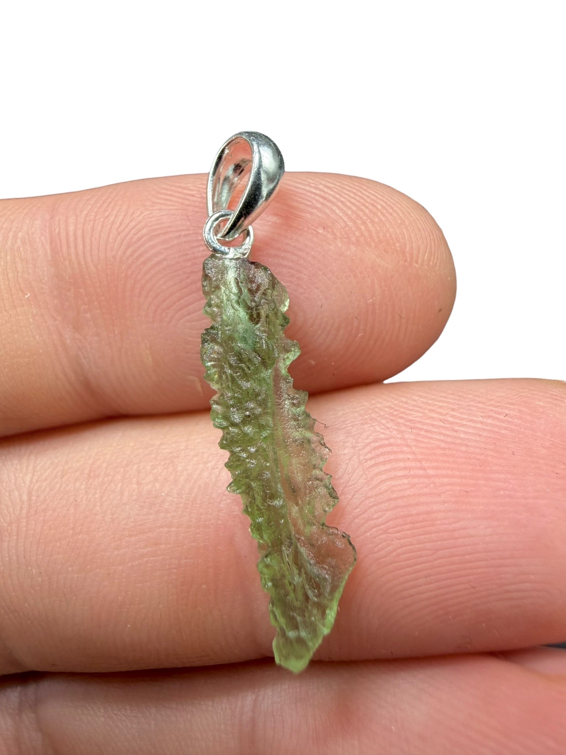 Silver moldavite pendant 0,7g
