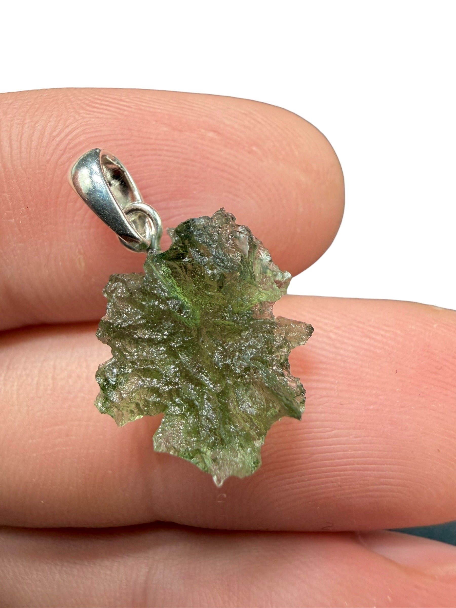 Silver moldavite pendant 1,2g - SP/V931