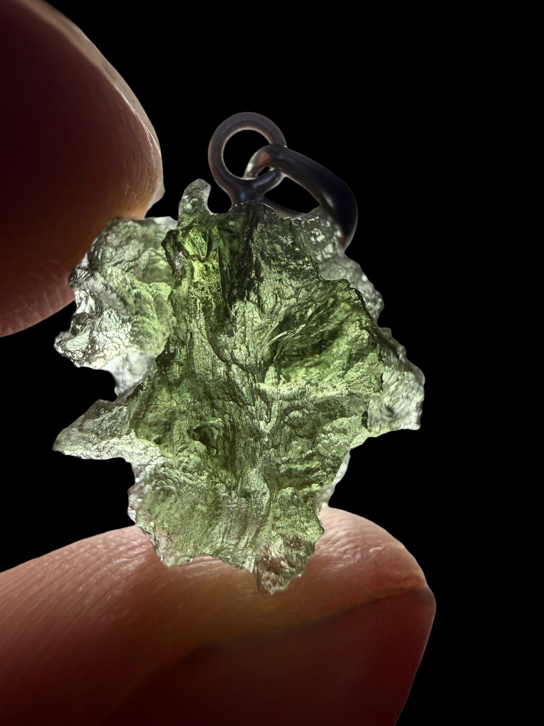 Silver moldavite pendant 1,2g - SP/V931