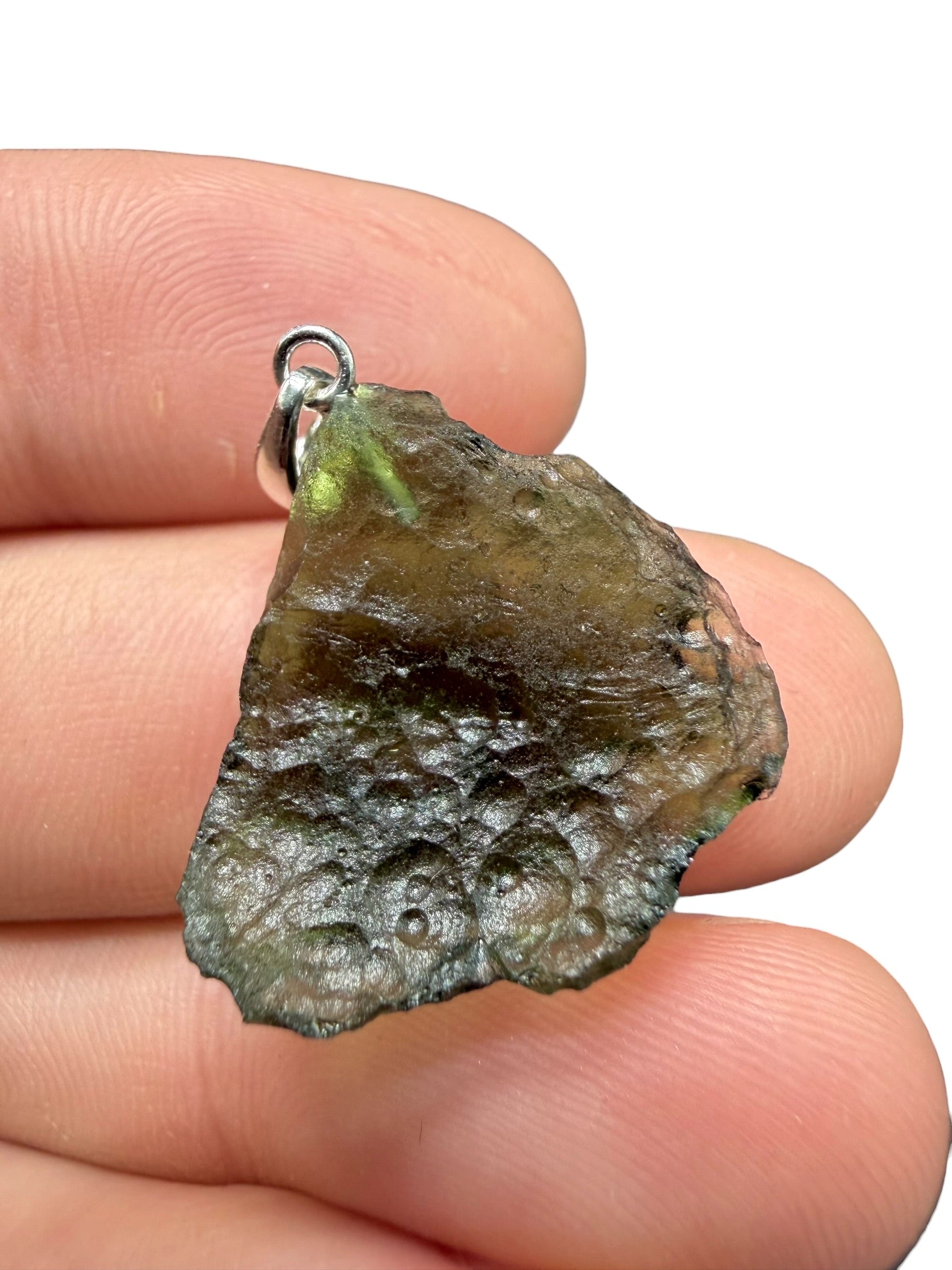 Silver moldavite pendant 2,7g - SP/V935