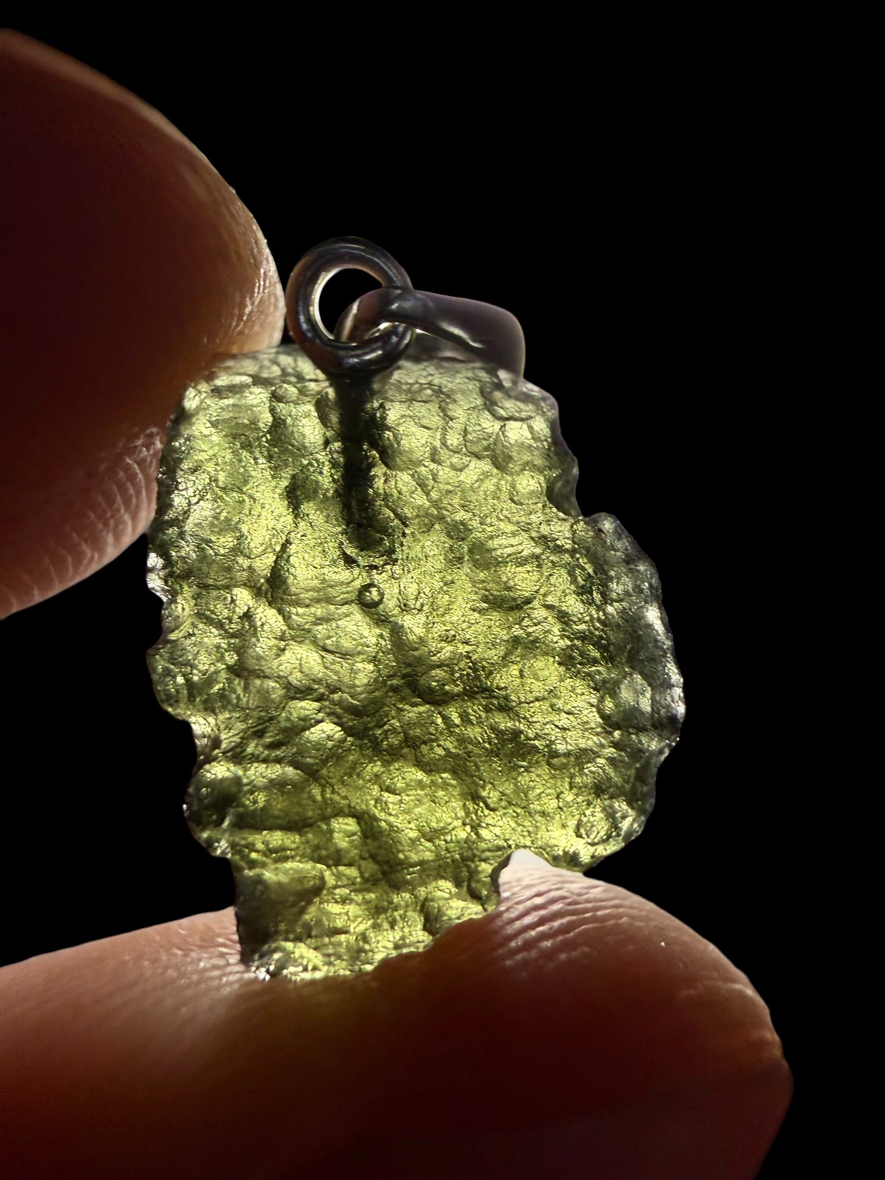 Silver moldavite pendant 1,2g - SP/V937